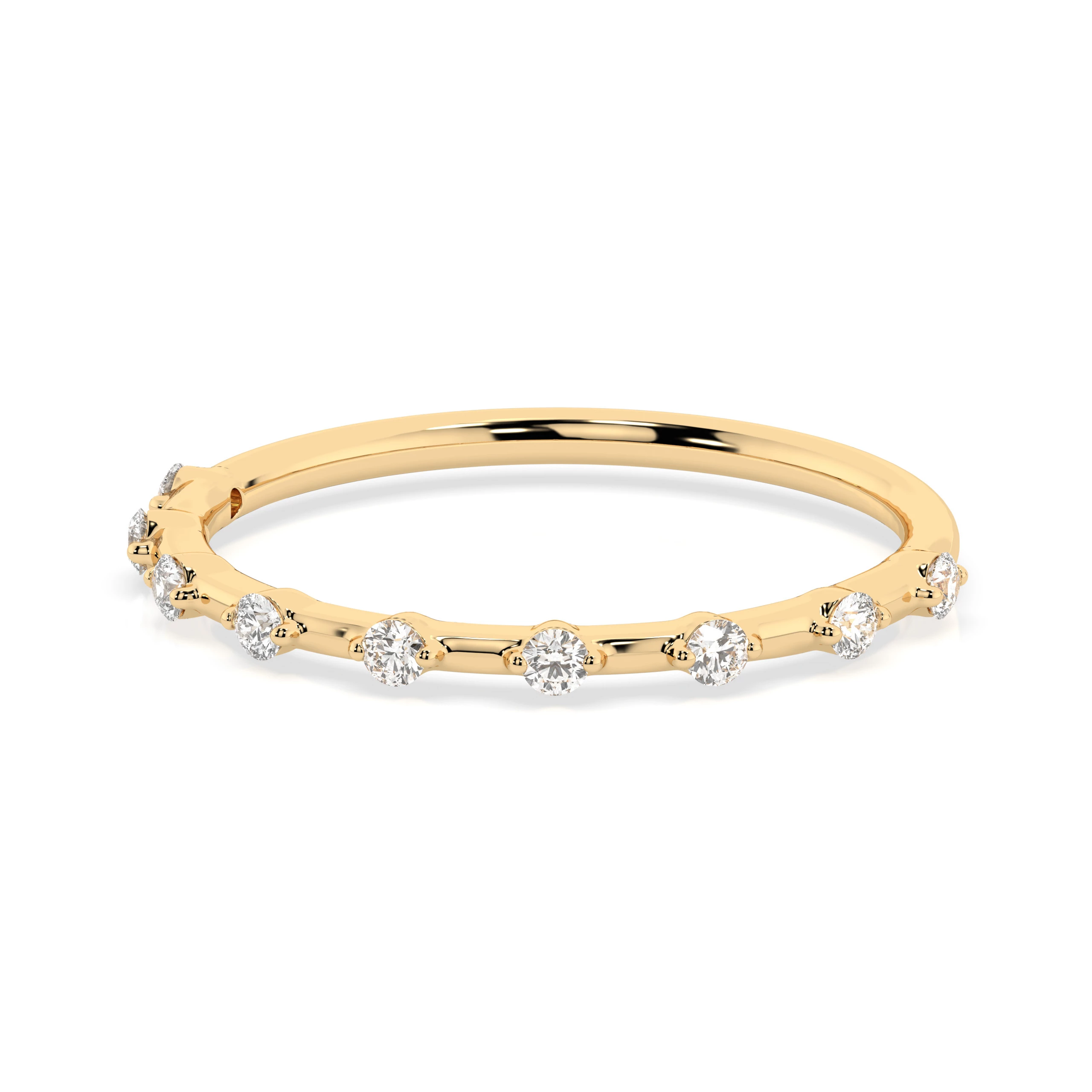Bague Étreinte Délicate Éternité ronde 0,18 ct — vue 6