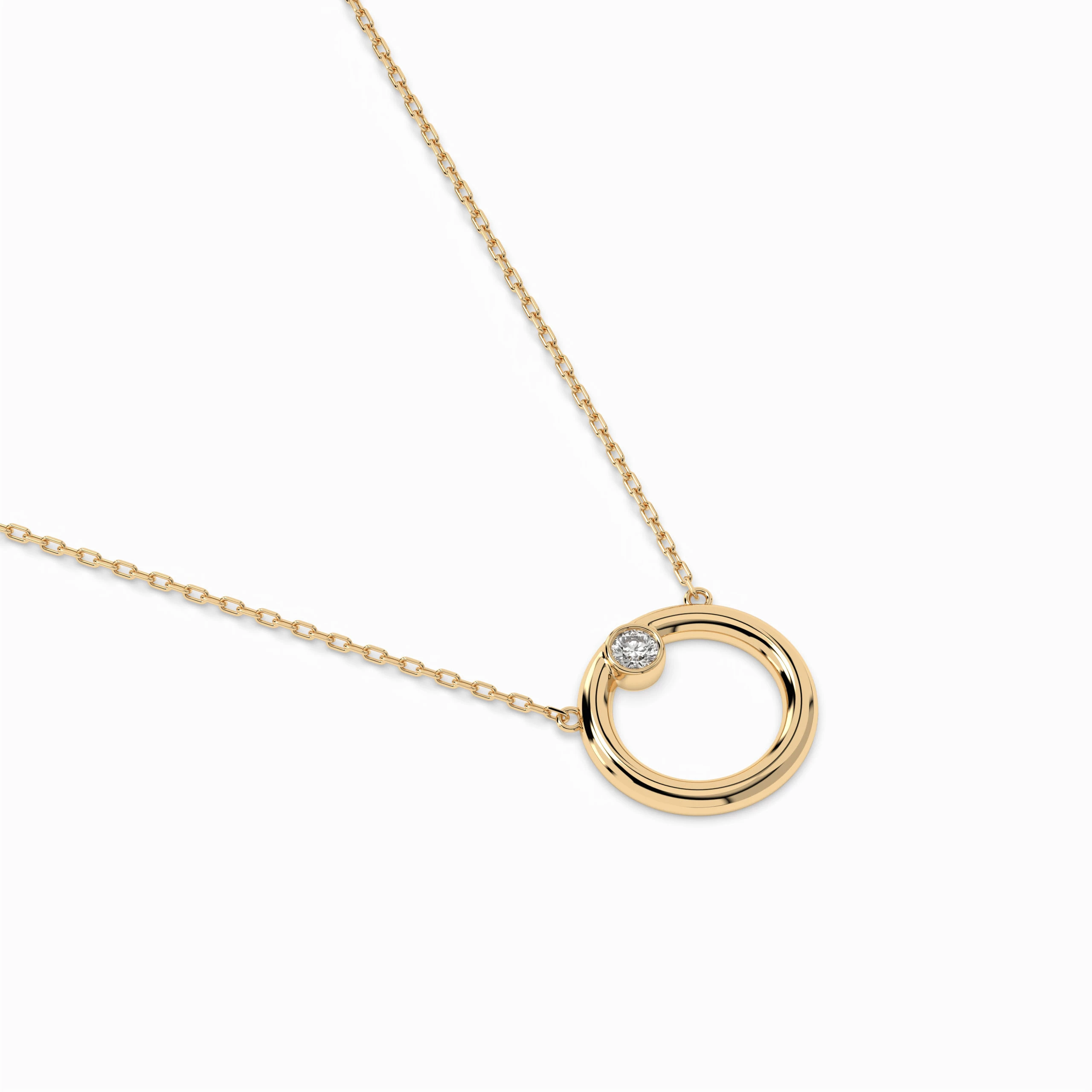 Collier Distinction Somptueuse Minimalisme ronde 0,03 ct — vue 6