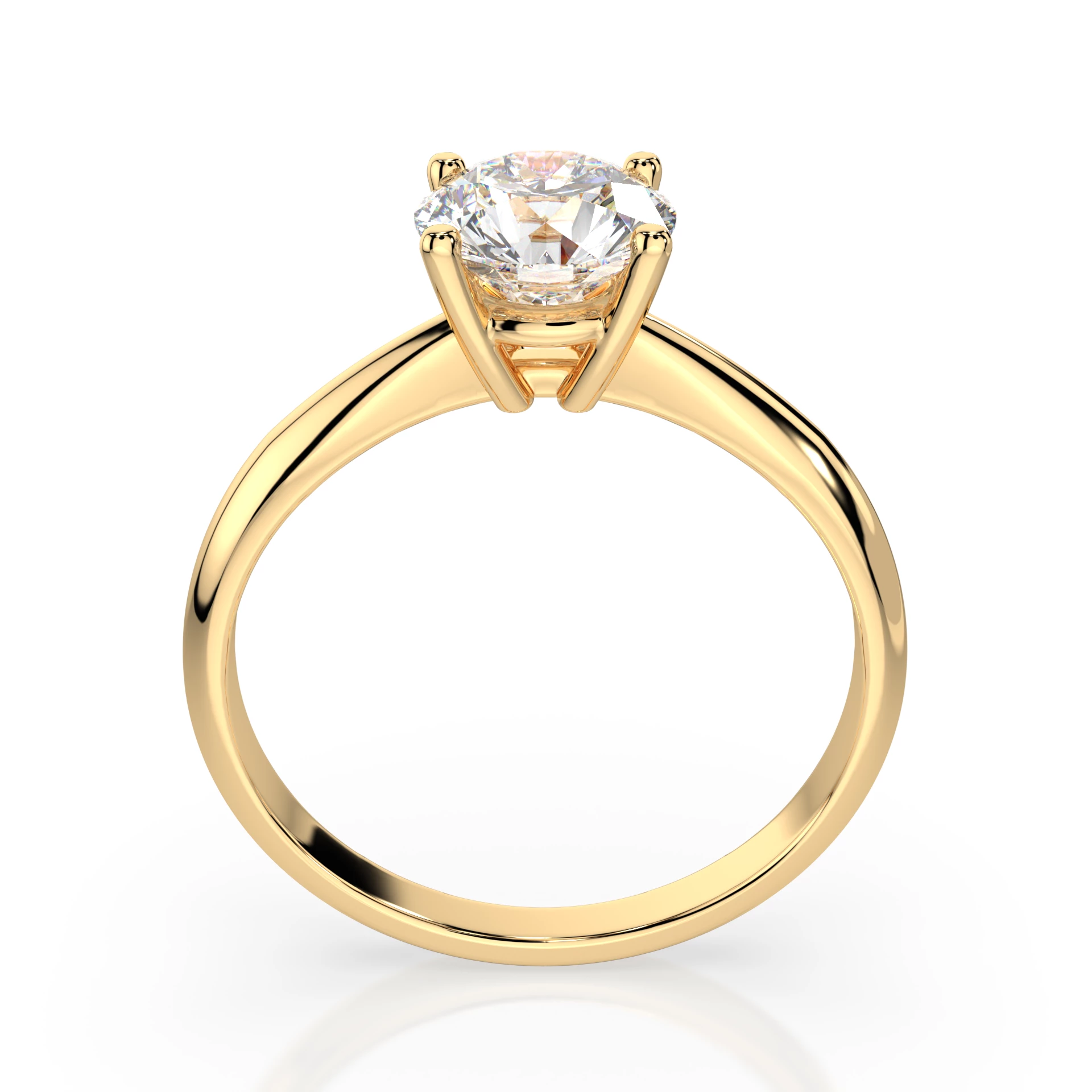 Bague L'Exception Solitaire ronde 1 ct · 6,5 mm — vue 5