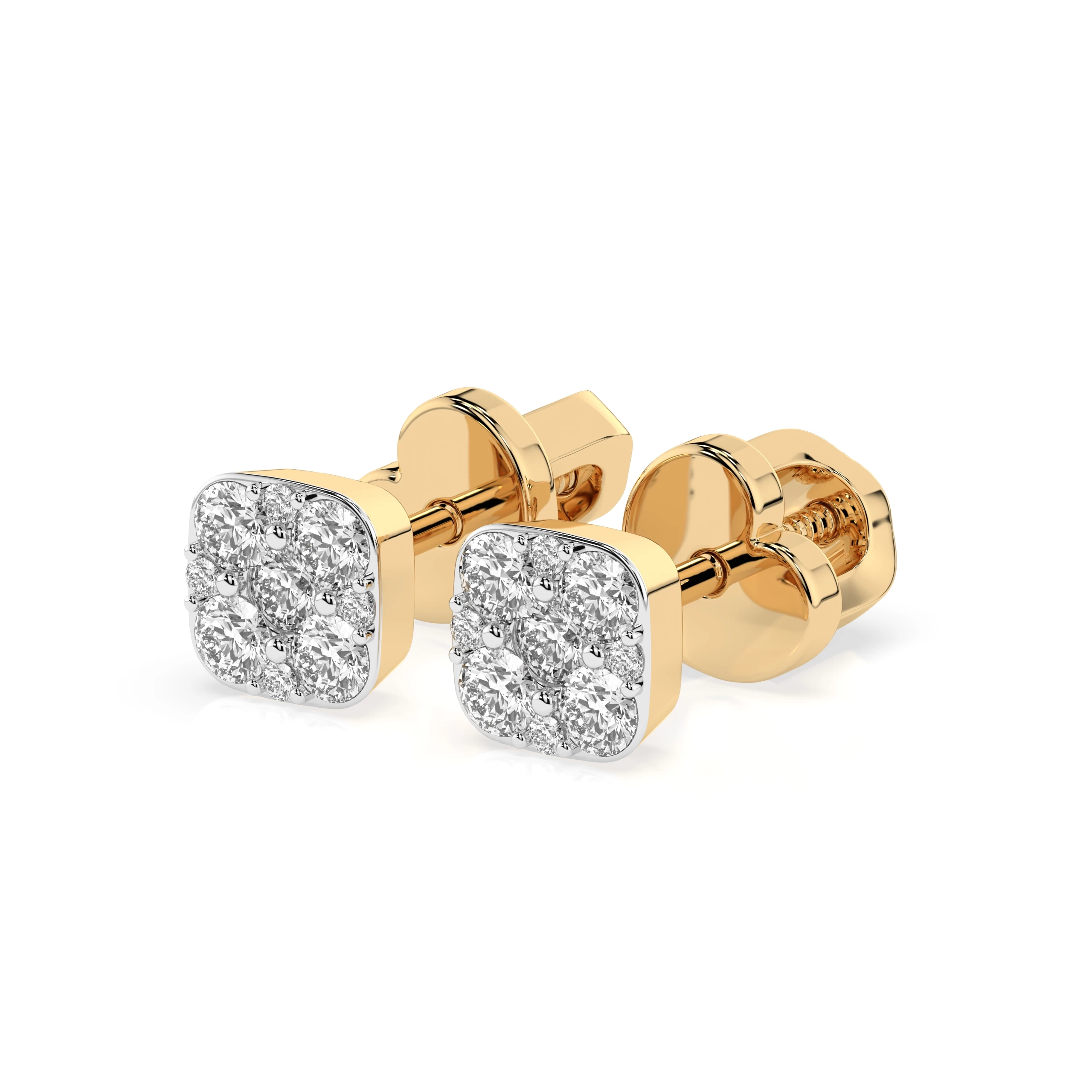 Boucles d'oreilles Reflet Impérial Illusion ronde 0,06 ct — vue 6