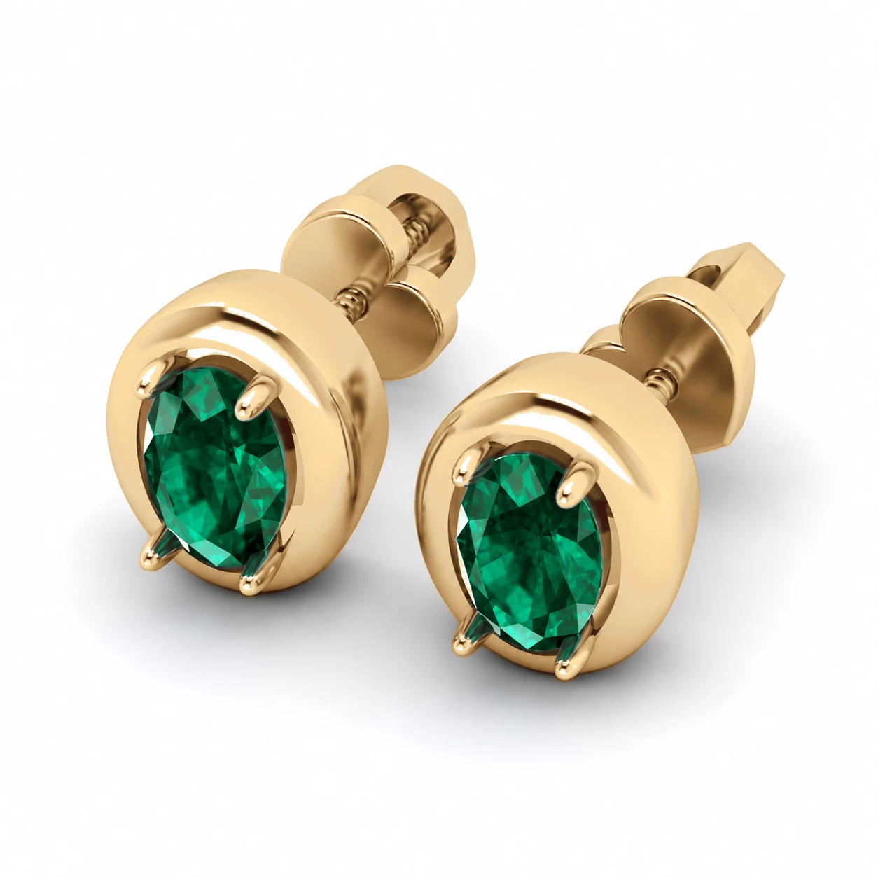 Boucles d'oreilles Trésor Éternel Pierre Précieuse ovale 0,84 ct — vue 9