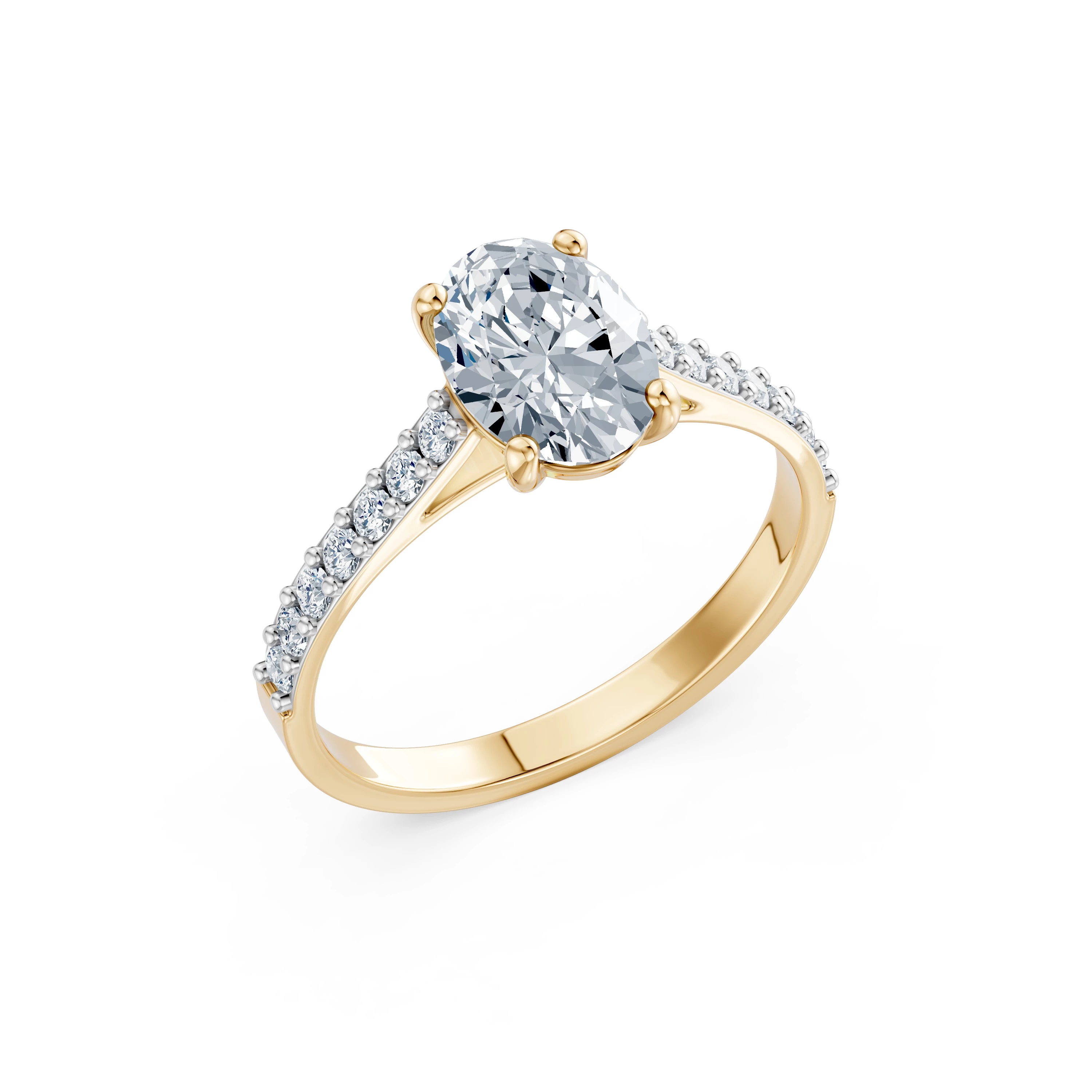 Bague Baiser Éblouissant Solitaire Éternité ovale 1,5 ct · 1,5 mm — vue 4