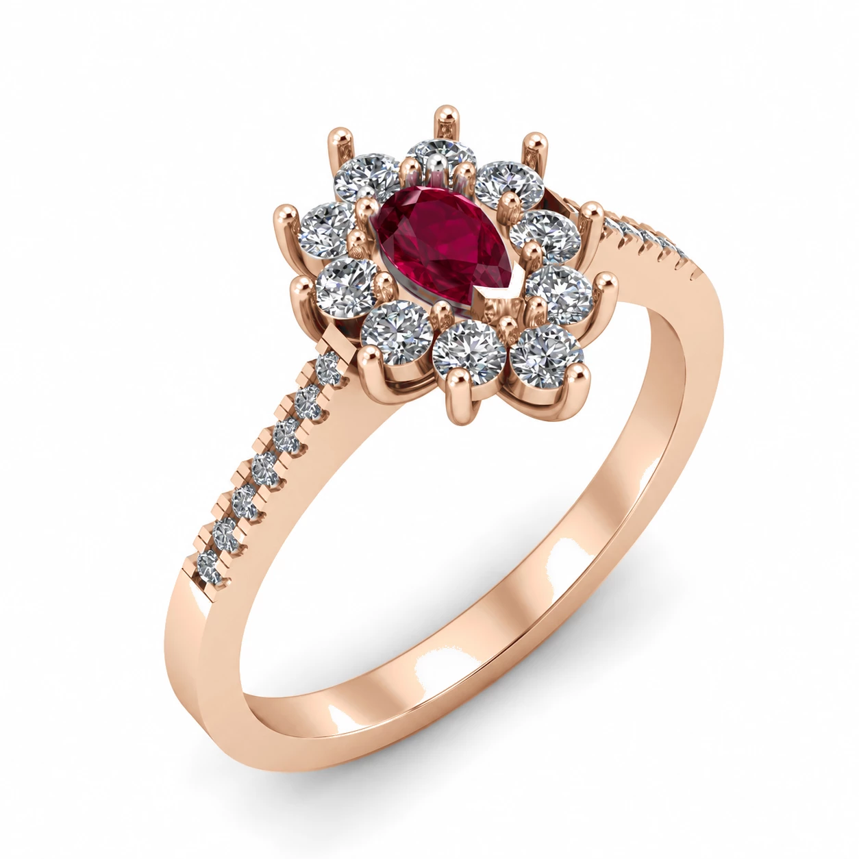 Bague Rêverie Divine Pierre Précieuse poire 0,22 ct — vue 1