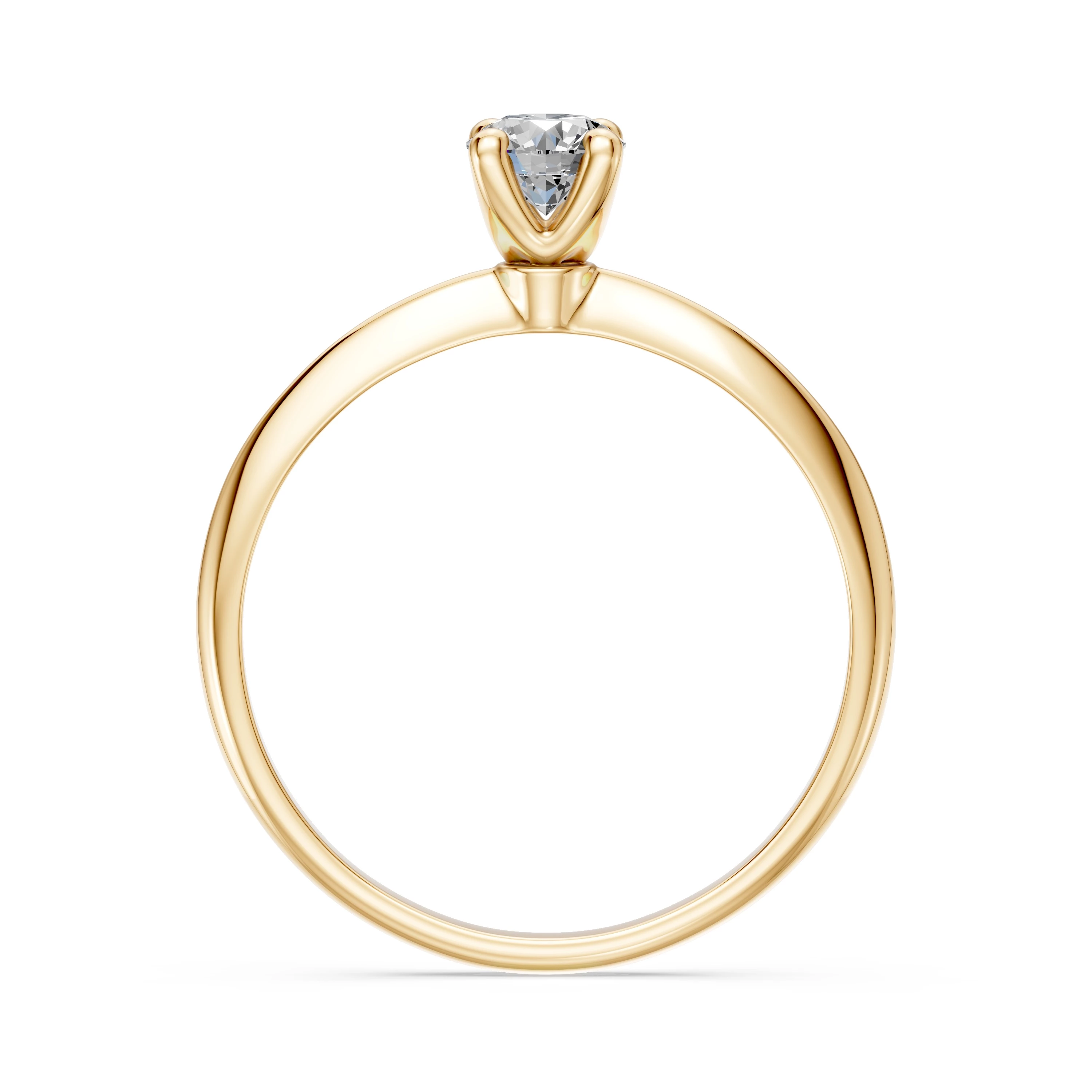 Bague Trésor Impérial Solitaire ronde 0,3 ct · 4,2 mm — vue 5