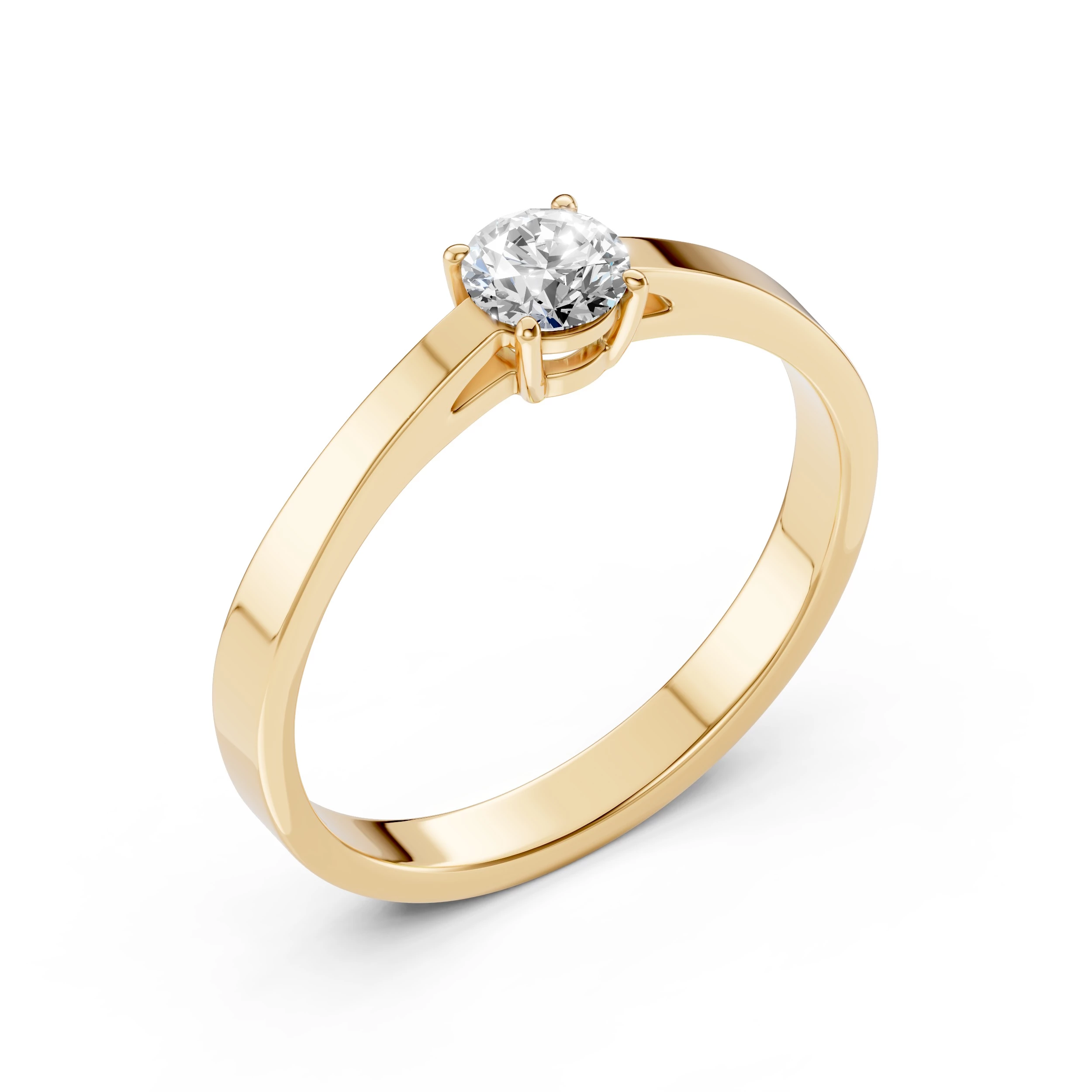 Bague Éclat Royal Solitaire ronde 0,45 ct · 4,8 mm — vue 4
