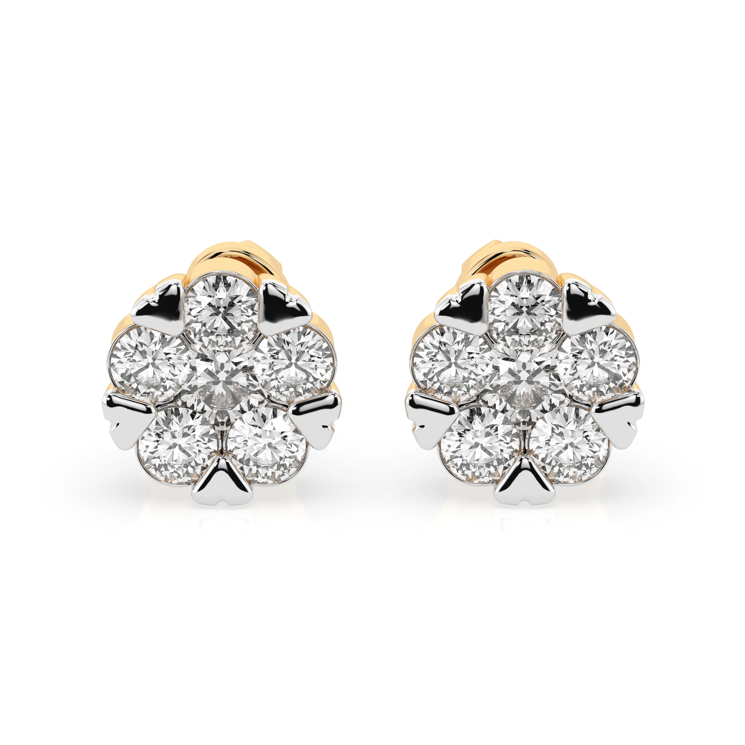 Boucles d'oreilles Aurore Sacrée Illusion ronde 0,2 ct — vue 4