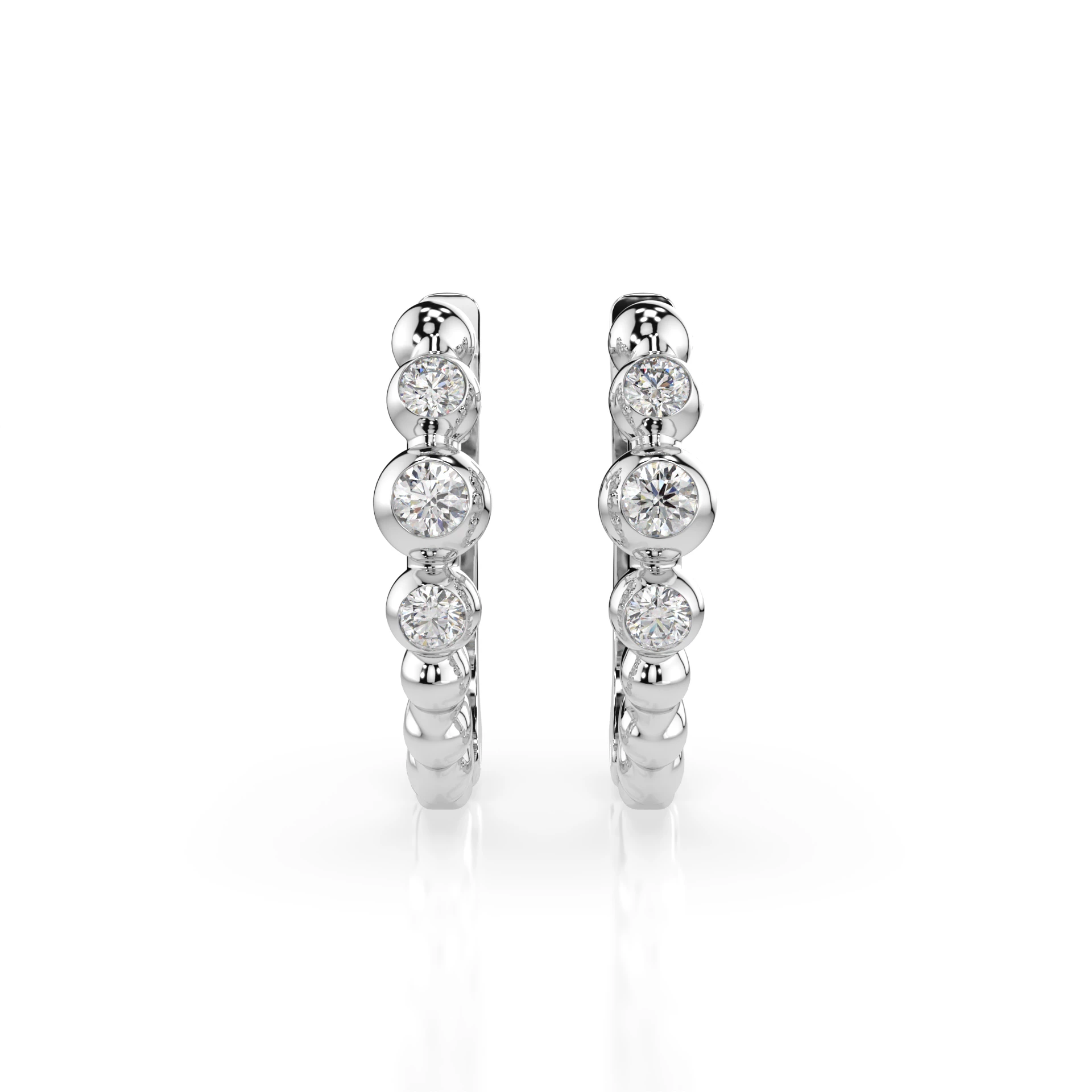 Boucles d'oreilles Passion Intemporelle Éternité ronde 0,06 ct — vue 1