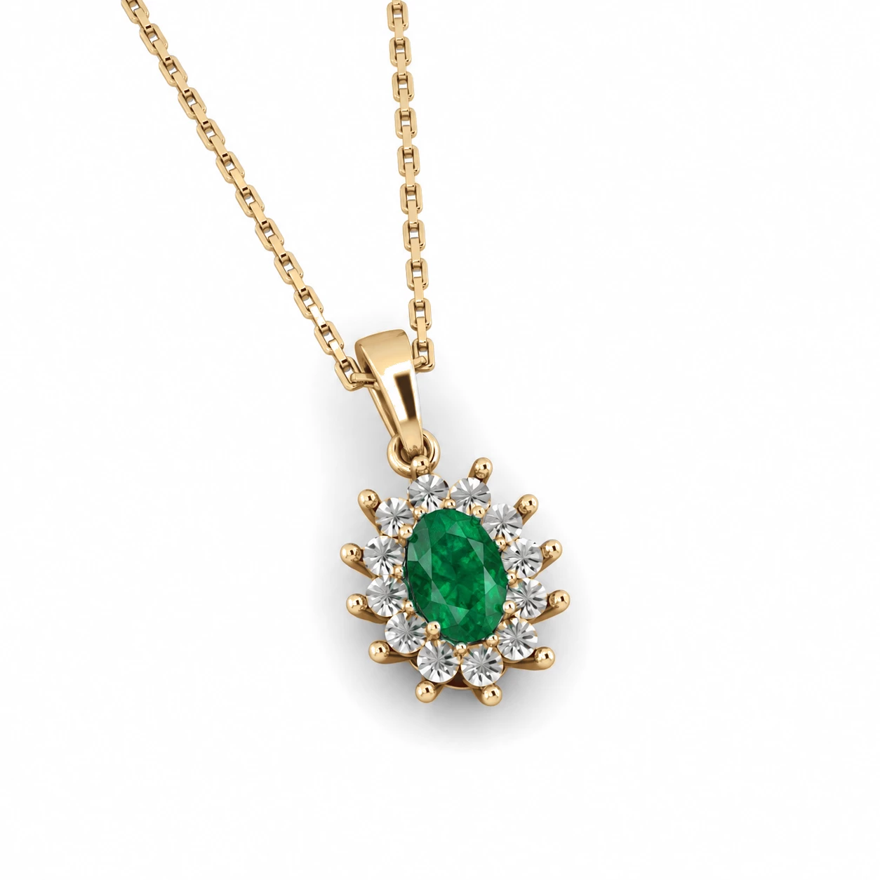 Collier Palais Majestueux Pierre Précieuse ovale 0,42 ct — vue 9