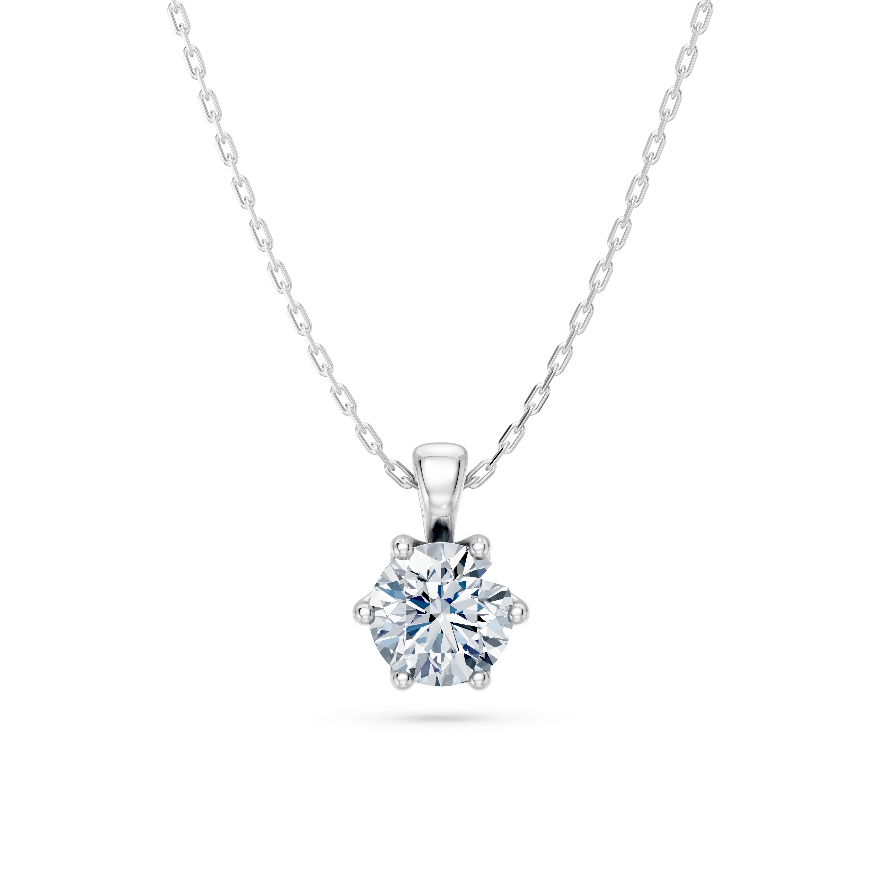 Collier Ciel Sublime Solitaire ronde 0,7 ct · 5,7 mm — vue 1