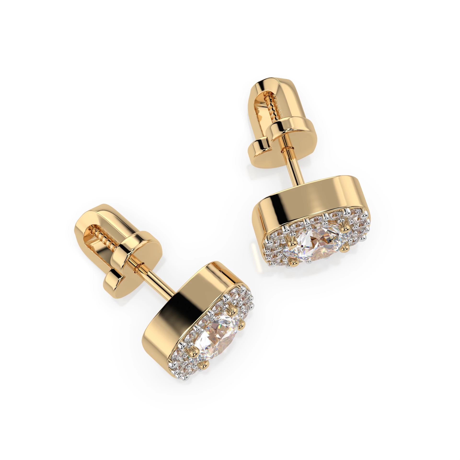 Boucles d'oreilles Vœu Lumineux Solitaire Éternité ronde 0,8 ct · 4,7 mm — vue 5