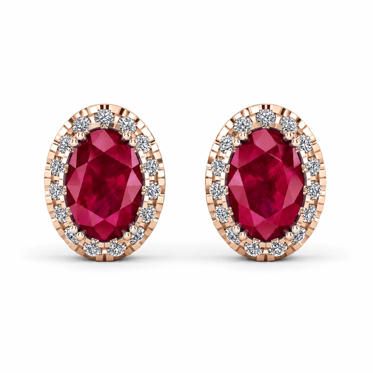 Boucles d'oreilles Douceur Éblouissante Pierre Précieuse ovale 1,26 ct — vue 1