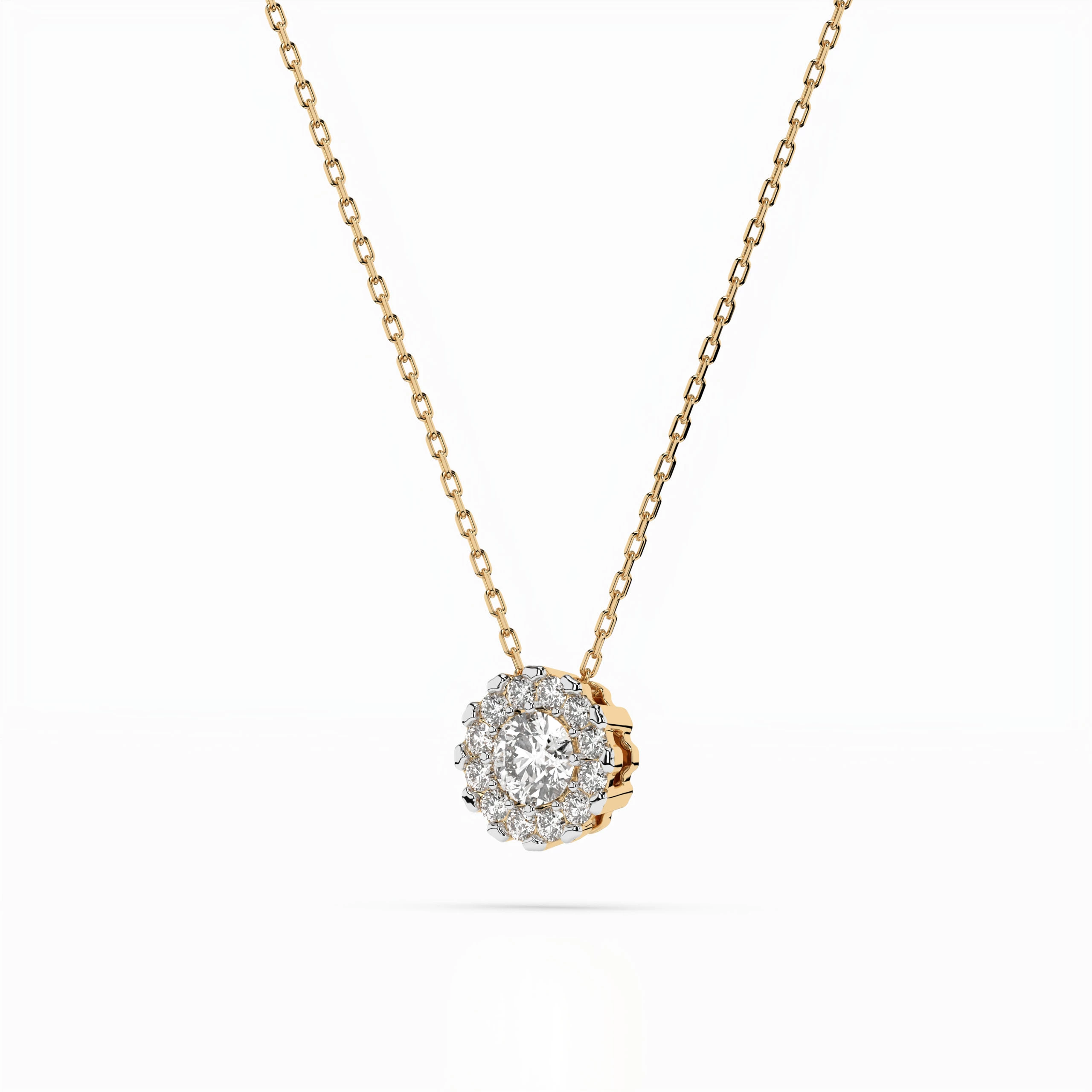 Collier Étreinte Radieuse Solitaire Éternité ronde 0,1 ct · 3,0 mm — vue 5