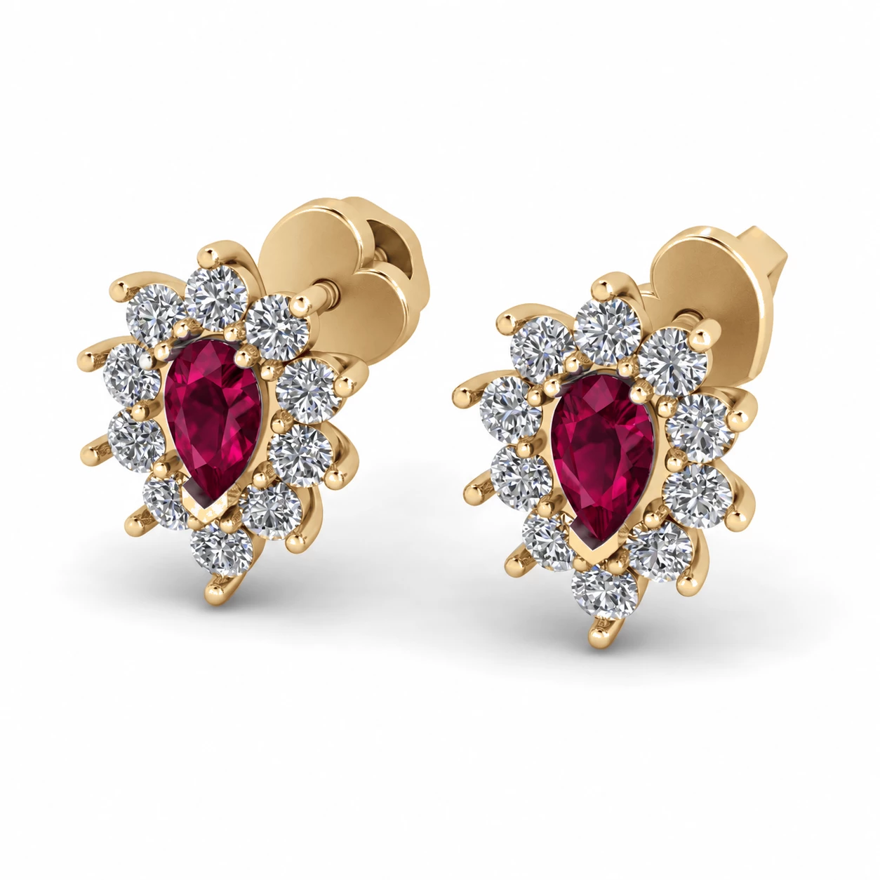 Boucles d'oreilles Rêverie Délicate Pierre Précieuse poire 0,22 ct — vue 9