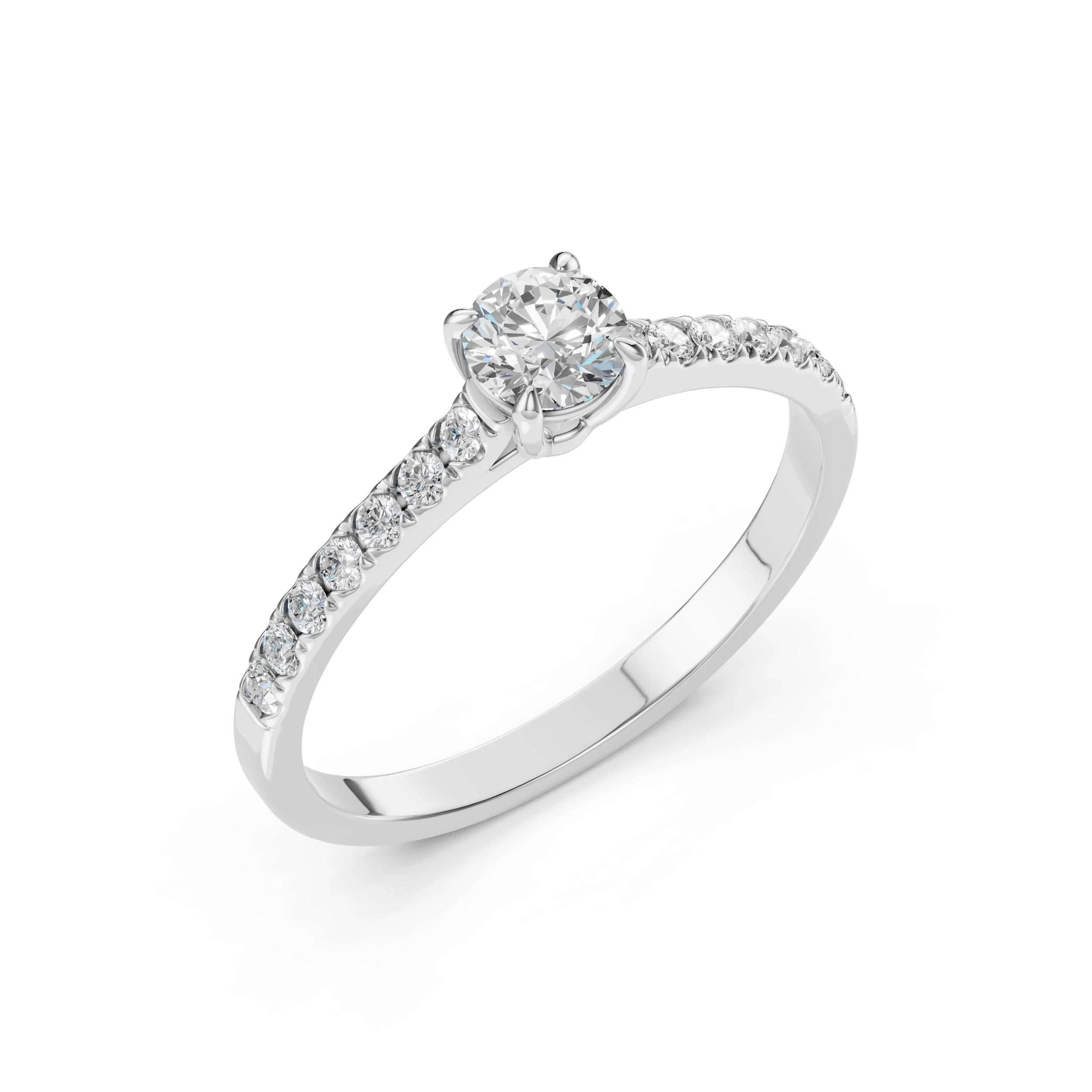 Bague Idylle Sacrée Solitaire Éternité ronde 0,5 ct · 5,1 mm — vue 1