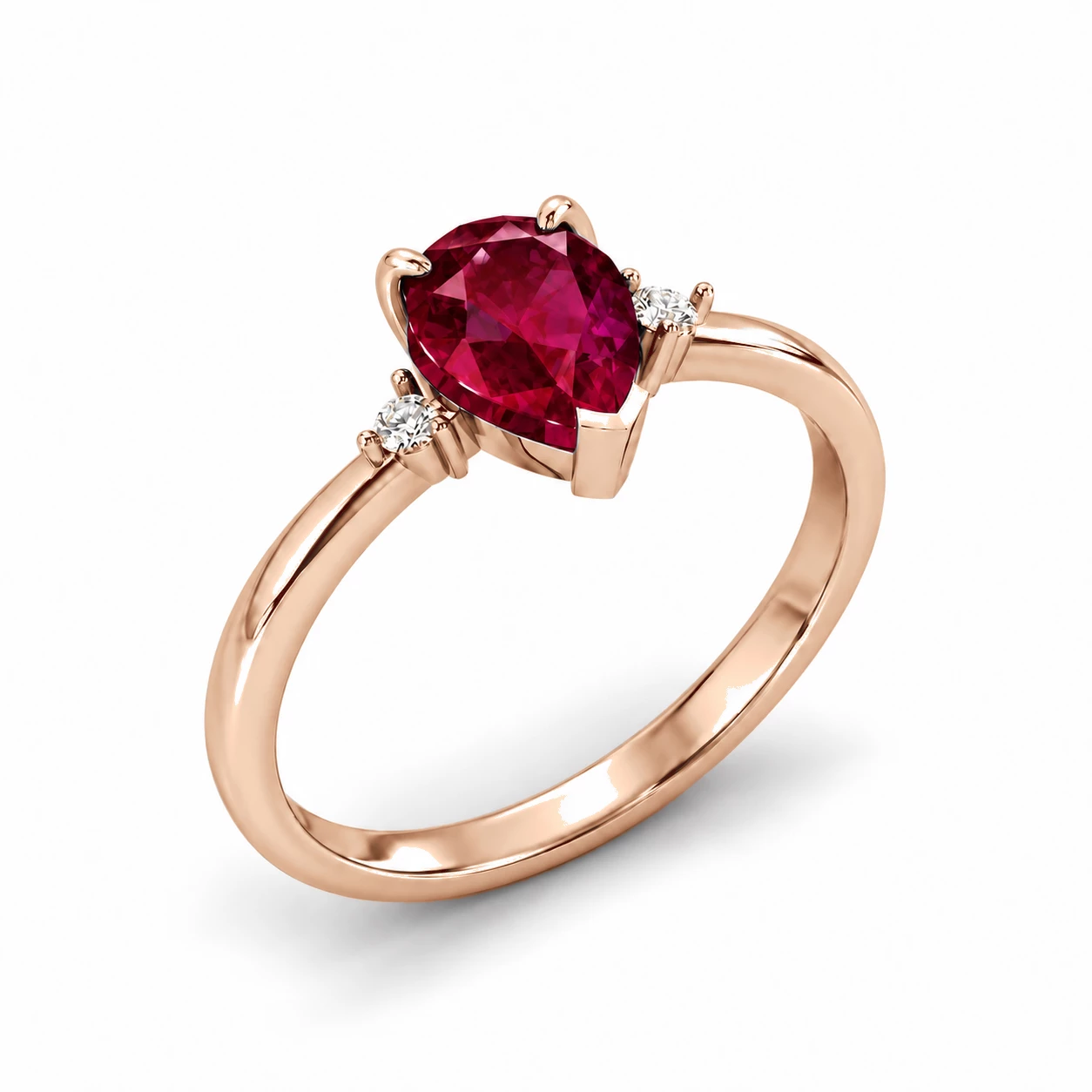 Bague Flamme Sincère Pierre Précieuse poire 0,66 ct — vue 1