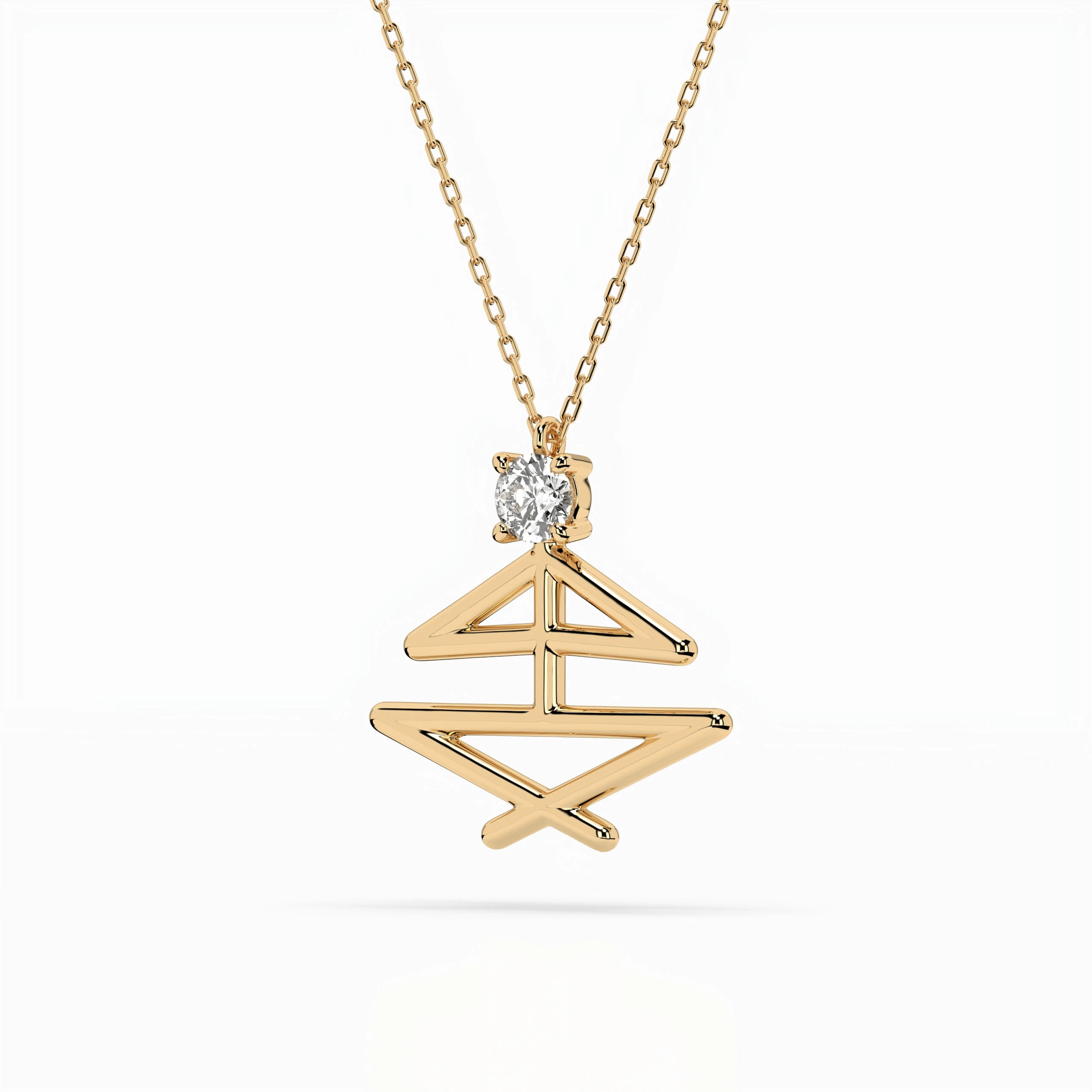 Collier Souffle Interdit Minimalisme ronde 0,1 ct — vue 5