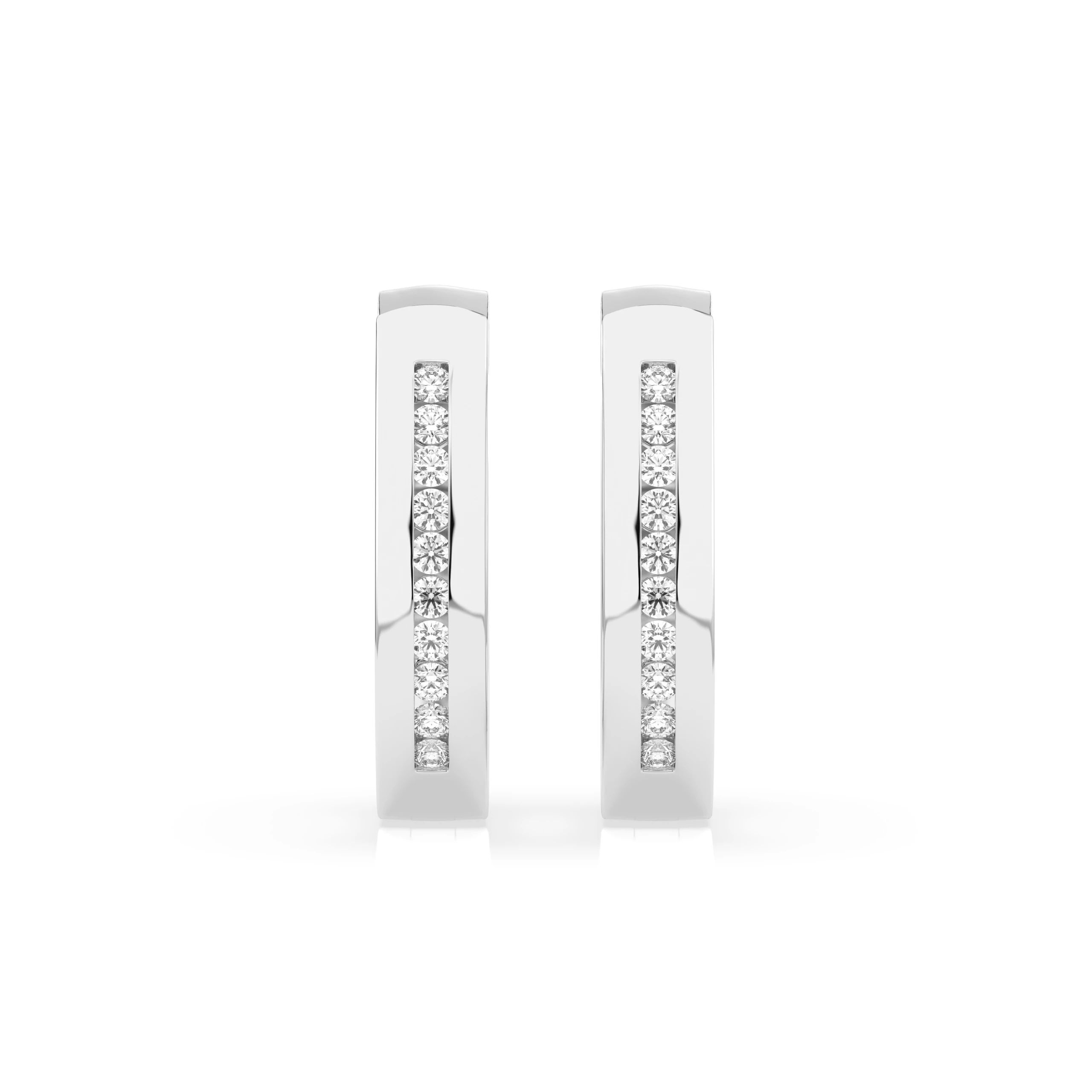 Boucles d'oreilles Harmonie Infinie Éternité ronde 0,16 ct — vue 1