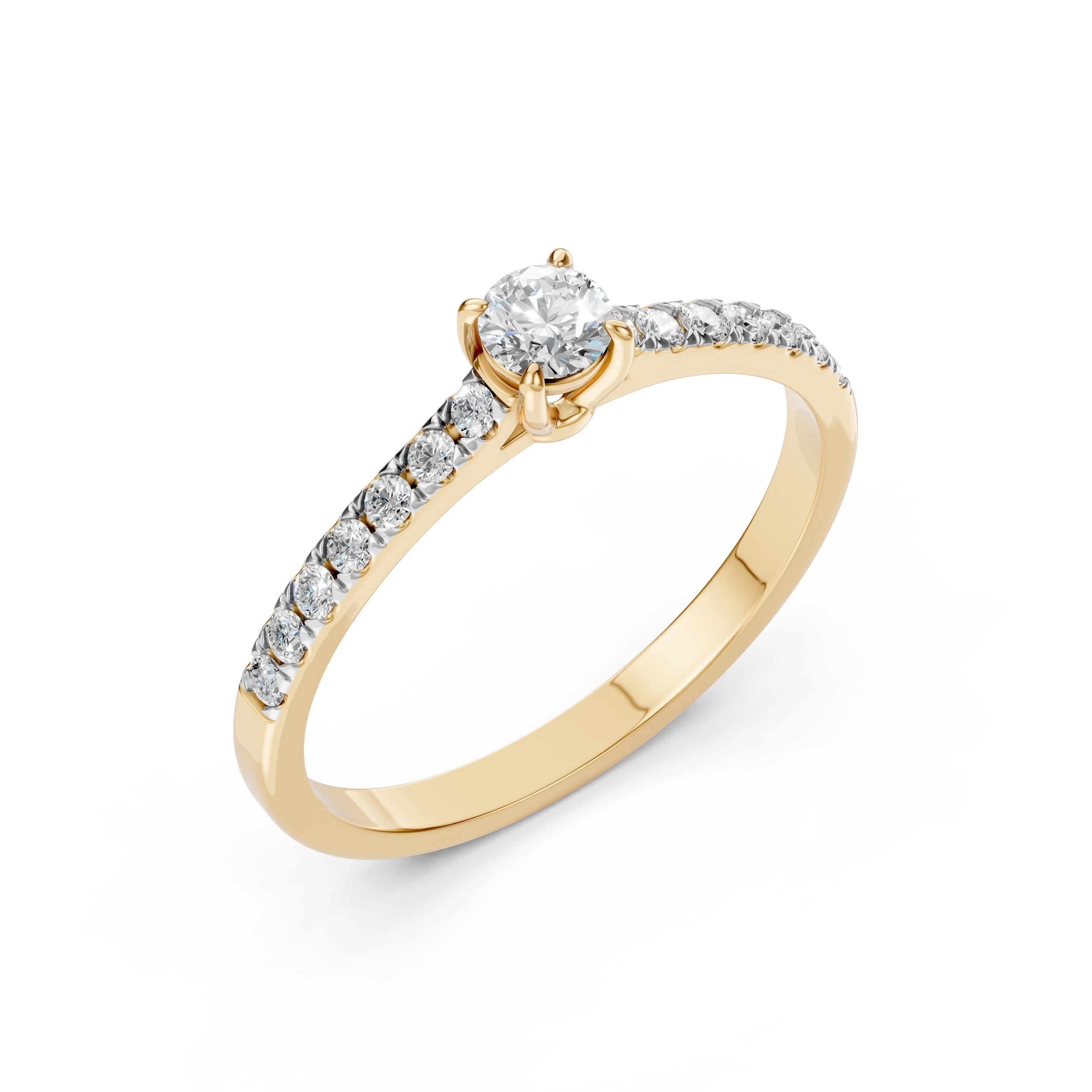 Bague Caresse Intemporelle Solitaire Éternité ronde 0,3 ct · 4,2 mm — vue 4