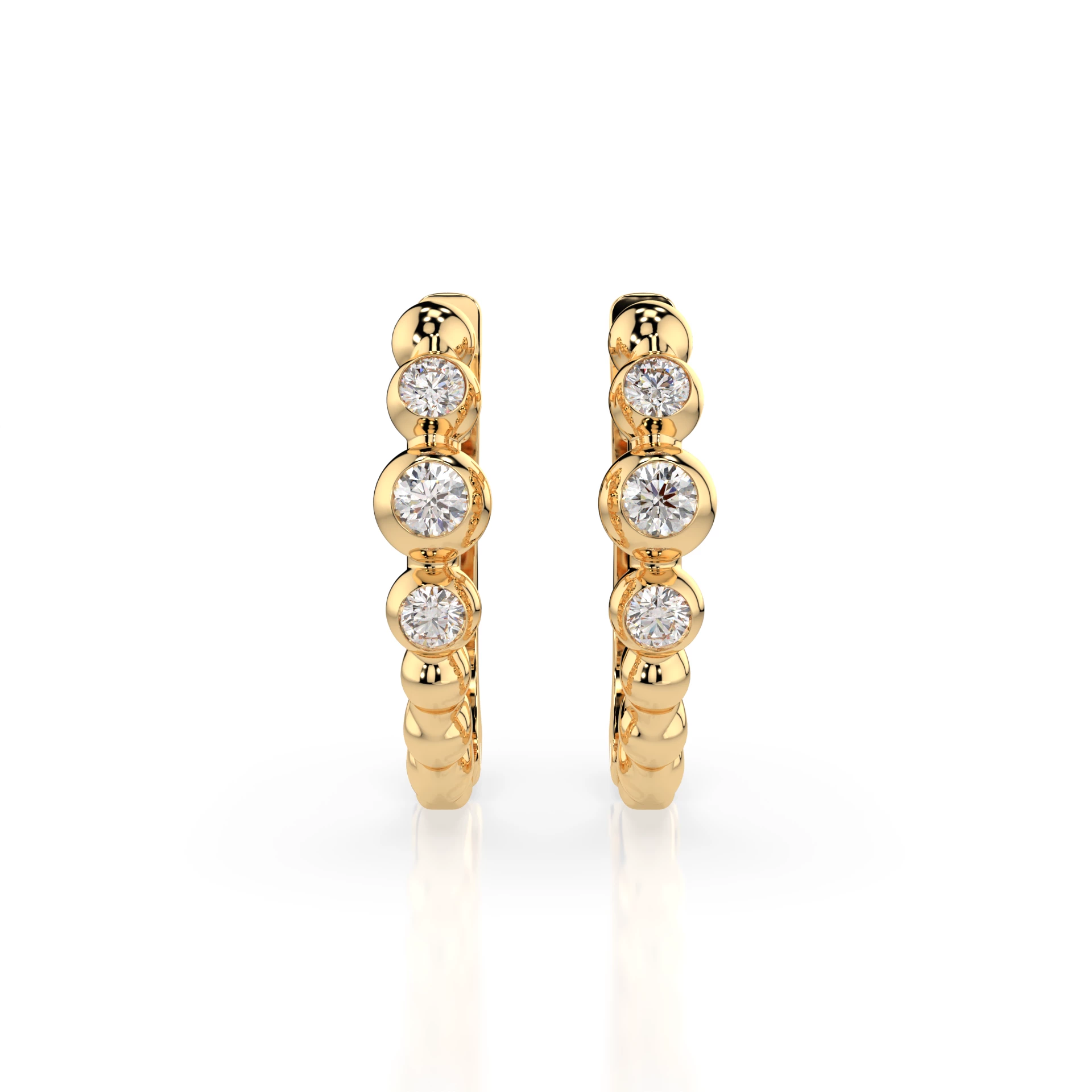 Boucles d'oreilles Passion Intemporelle Éternité ronde 0,06 ct — vue 4