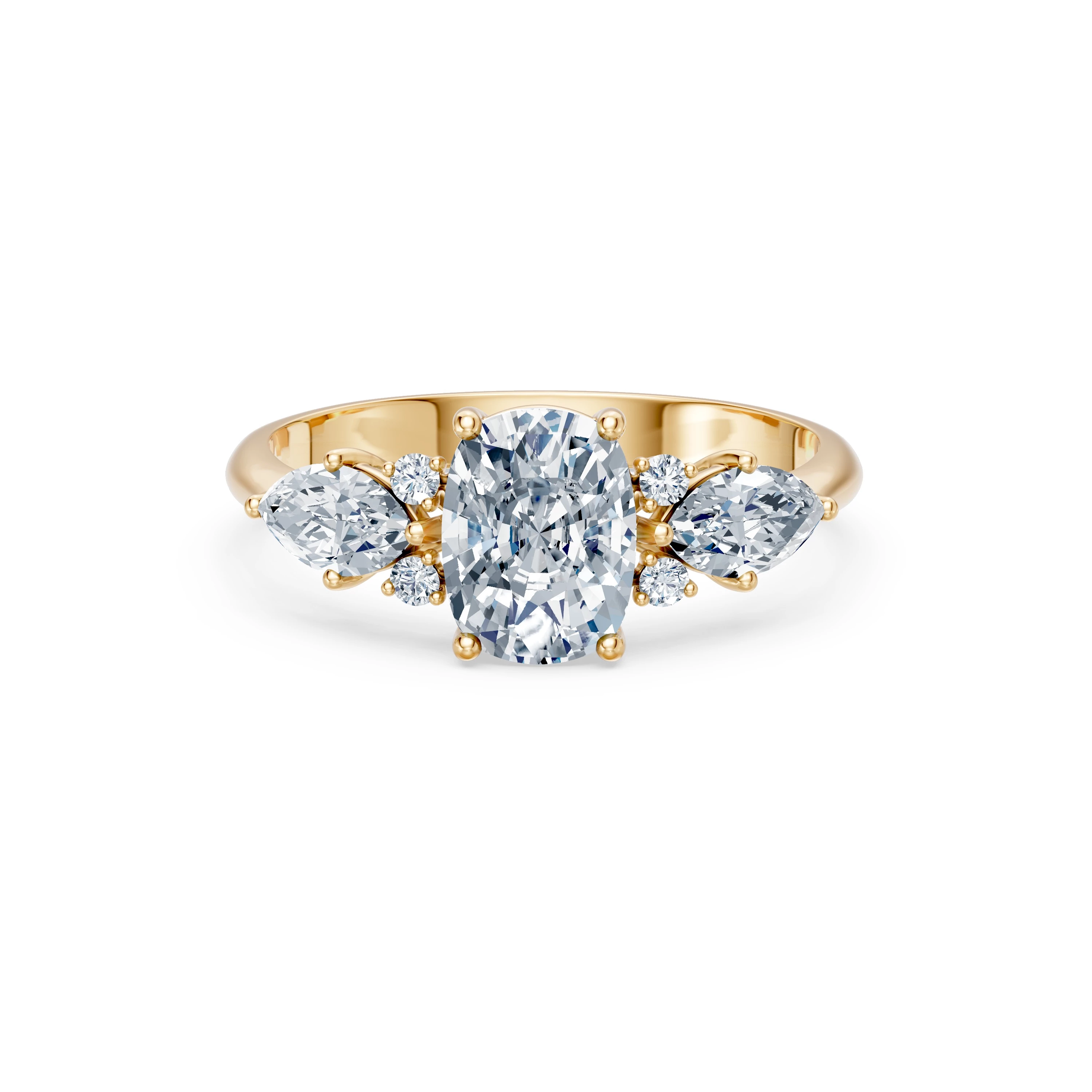 Bague Promesse Radieuse Solitaire Éternité coussin 1,5 ct · 1,5 mm — vue 6