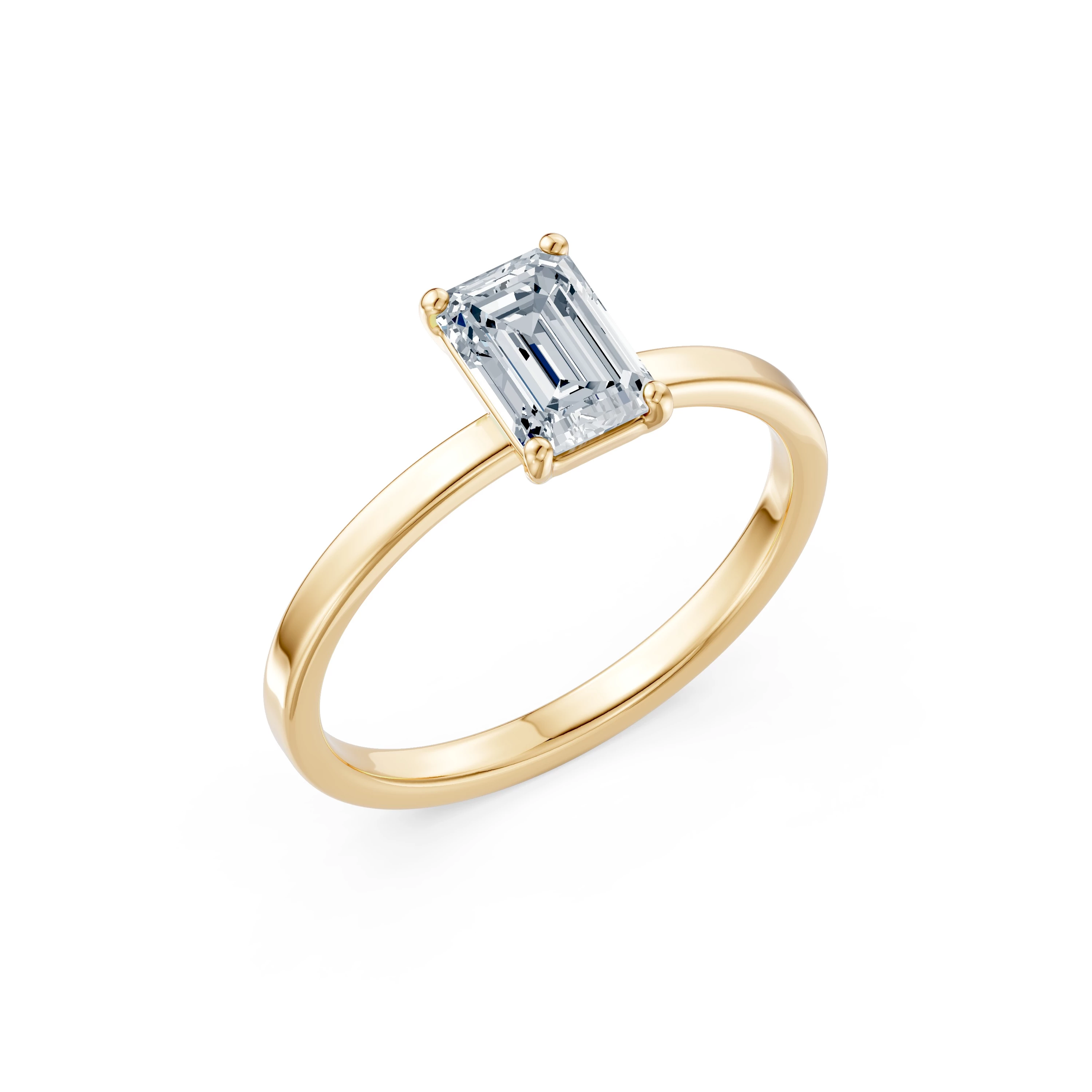 Bague Diamant Intemporel Solitaire émeraude 1 ct — vue 4