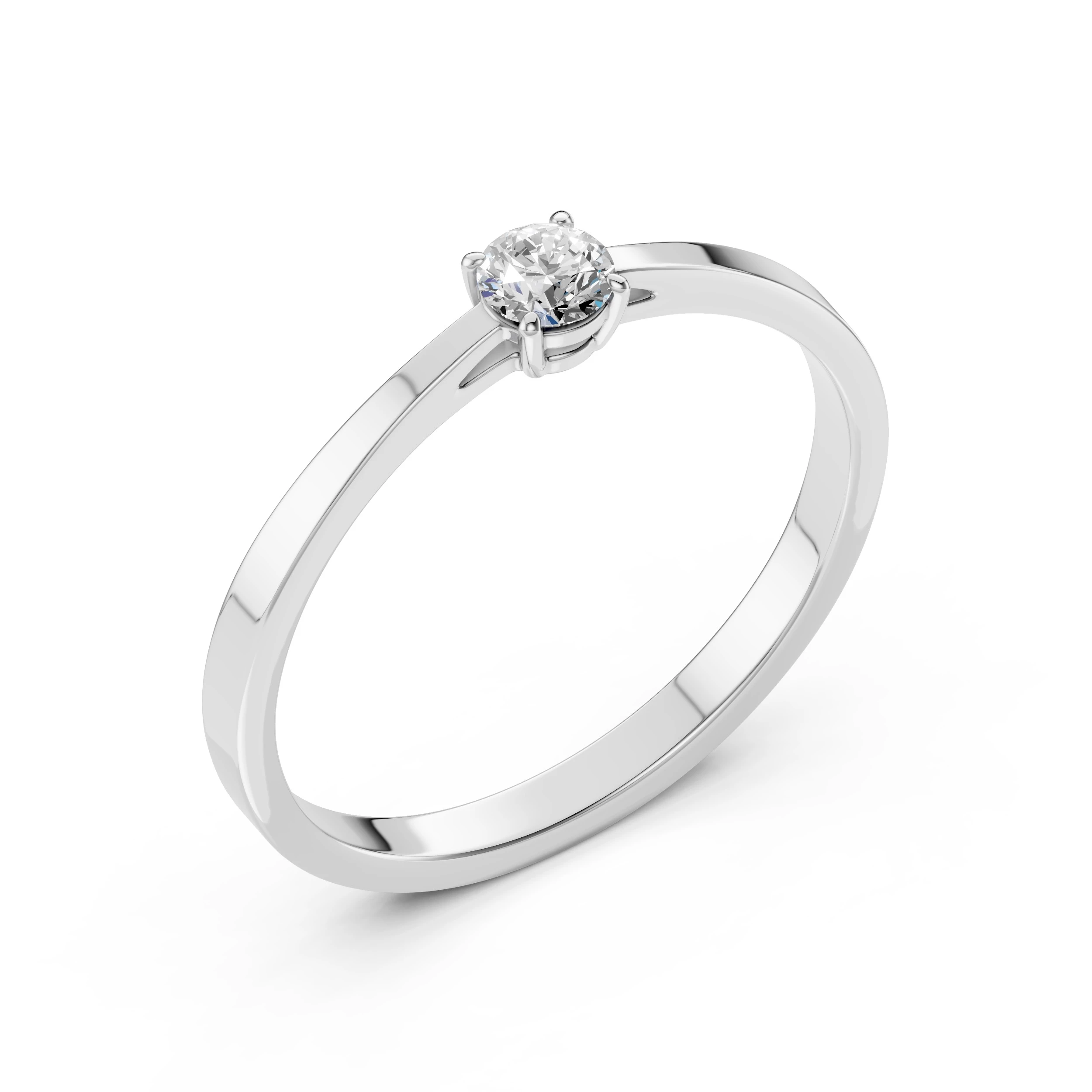 Bague La Couronne des Cieux Solitaire ronde 0,15 ct · 3,4 mm — vue 1