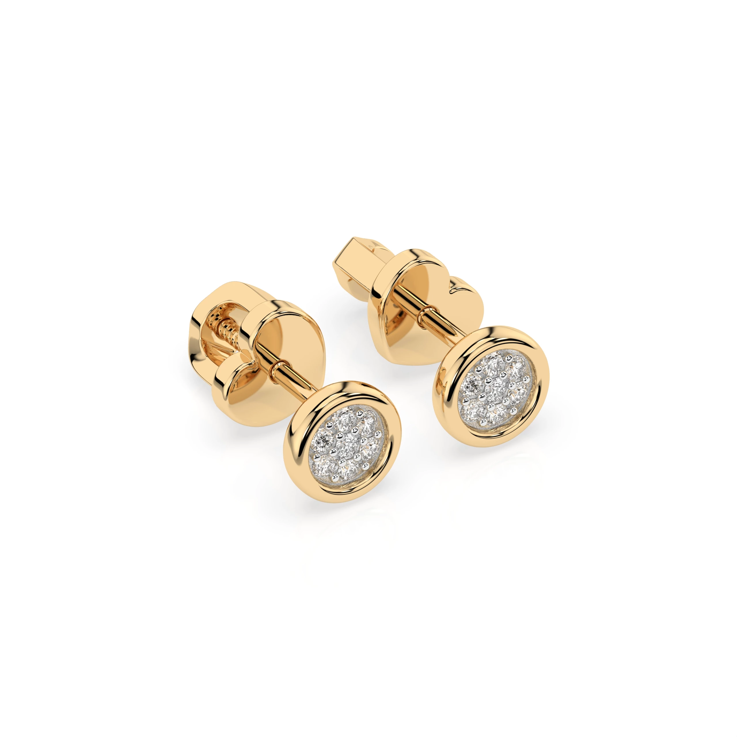 Boucles d'oreilles Étoile Mystérieuse Illusion ronde 0,08 ct — vue 5