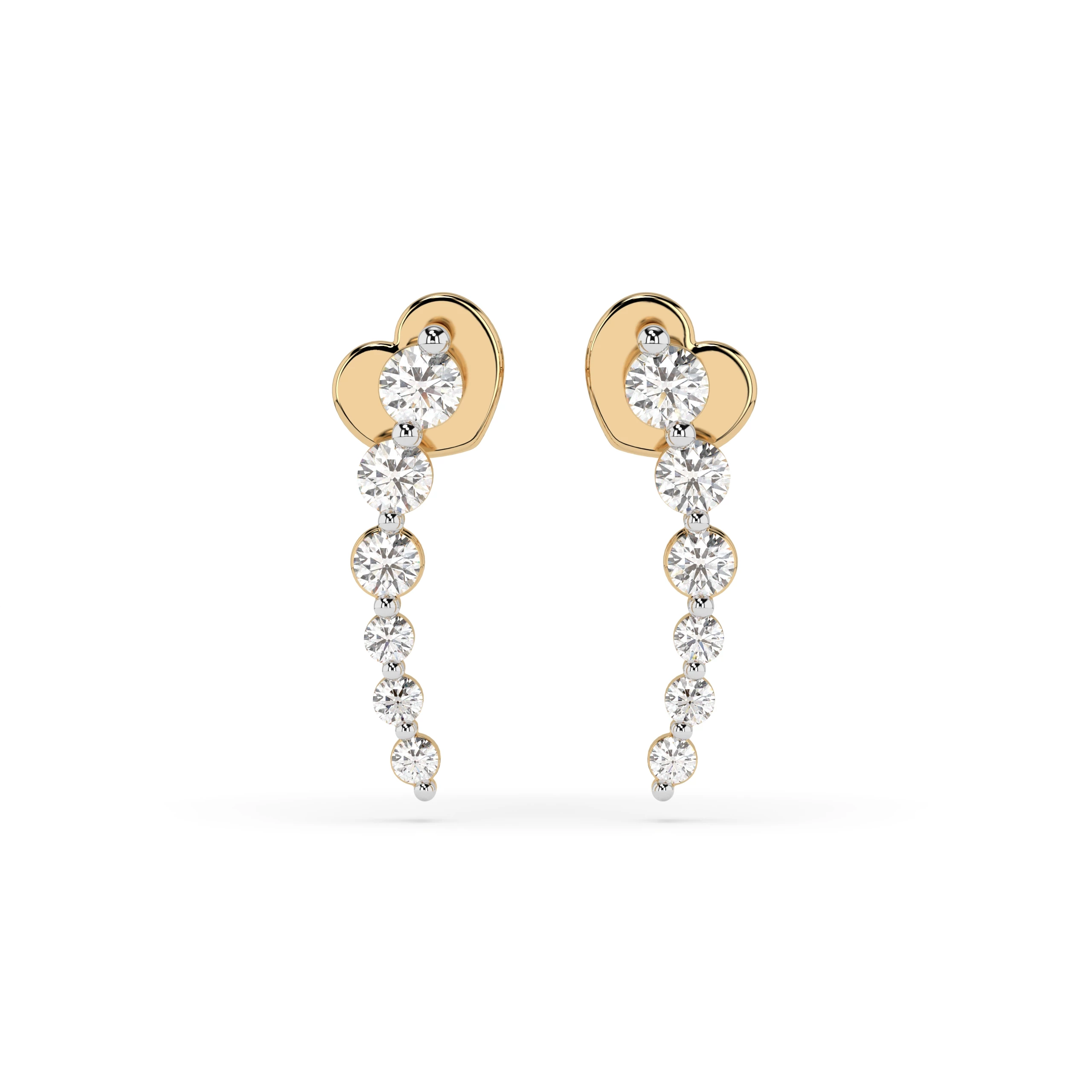 Boucles d'oreilles Étreinte Sacrée Éternité ronde 0,35 ct — vue 4