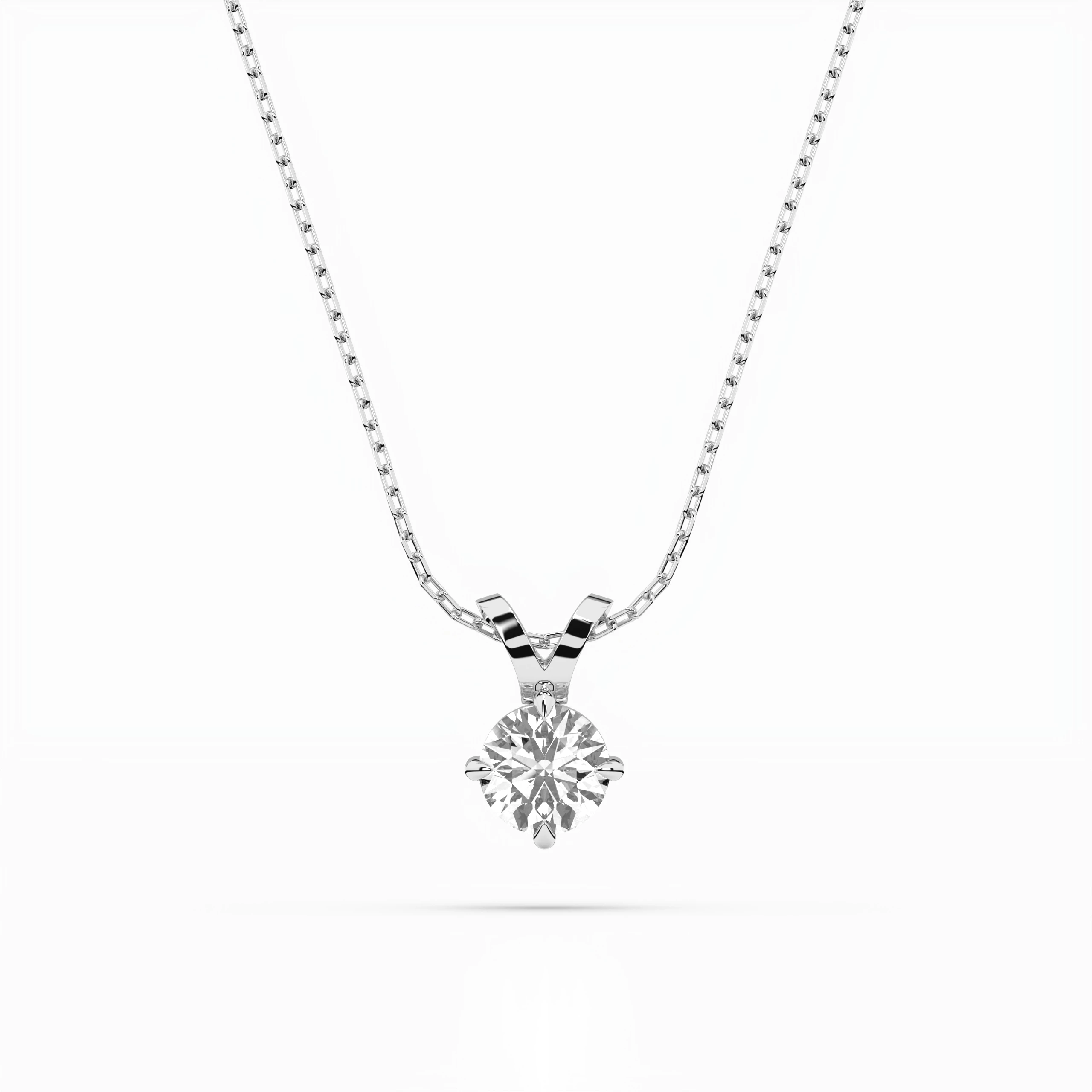 Collier Éclipse Étoilée Solitaire ronde 0,3 ct · 4,2 mm — vue 1