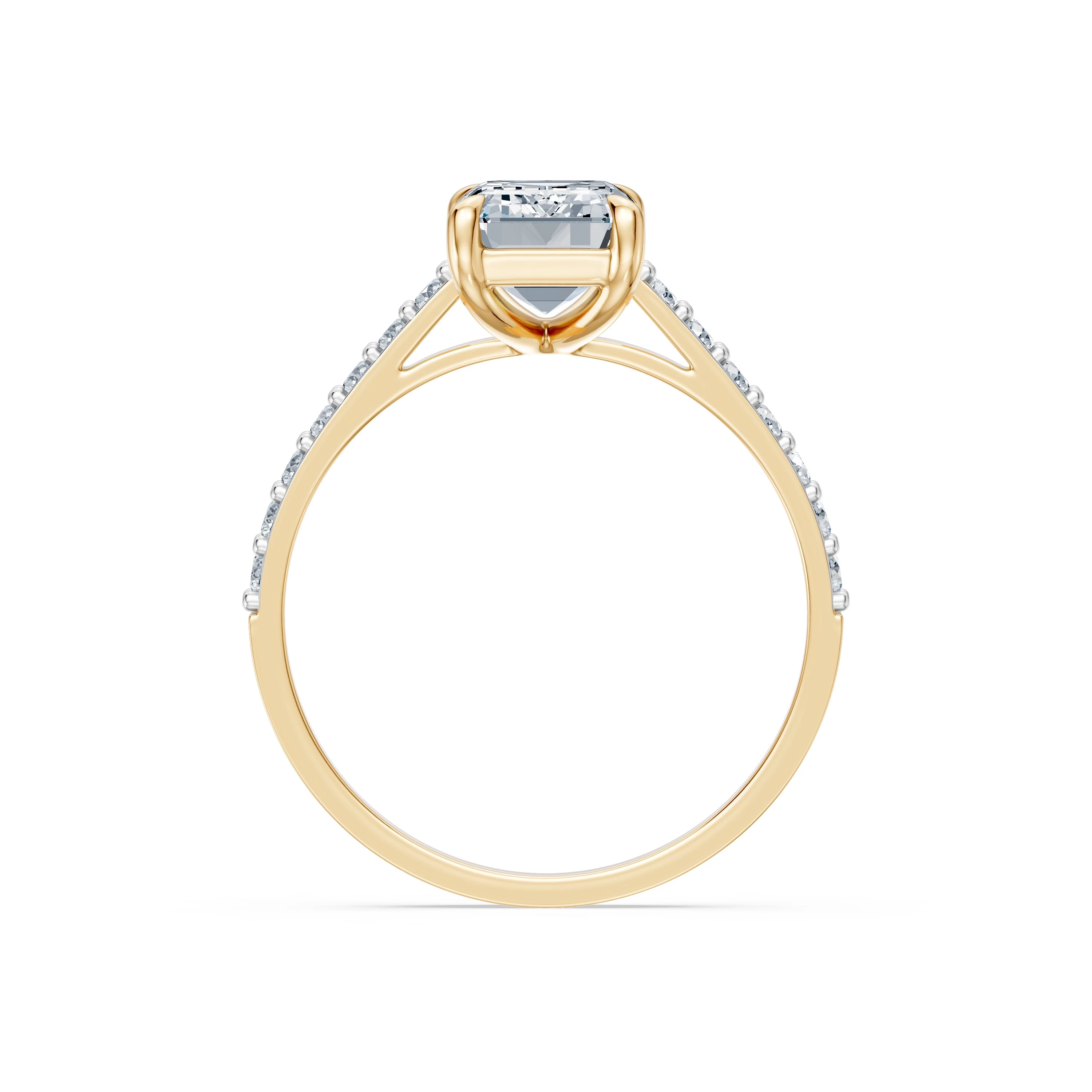 Bague Éclat Sincère Solitaire Éternité émeraude 2 ct · 2,0 mm — vue 5