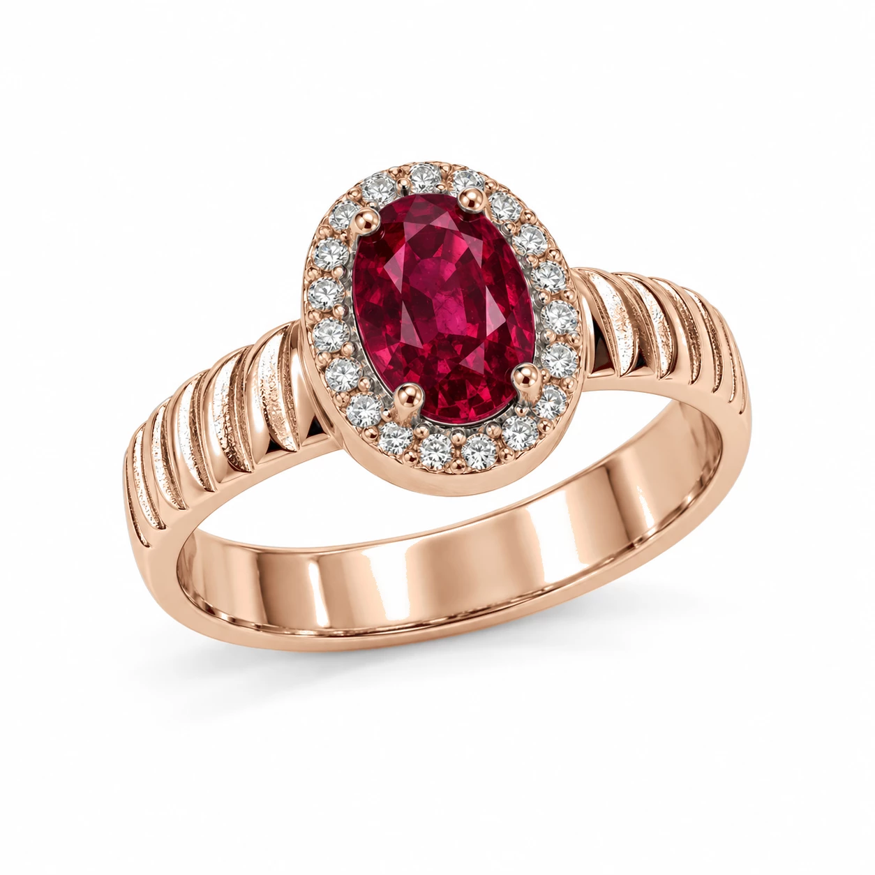 Bague Lien Éternel Pierre Précieuse ovale 0,63 ct — vue 1