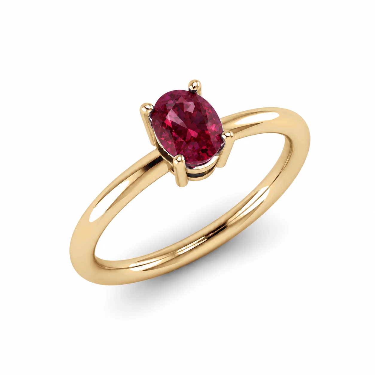 Bague Charme Doré Pierre Précieuse ovale 0,92 ct — vue 7