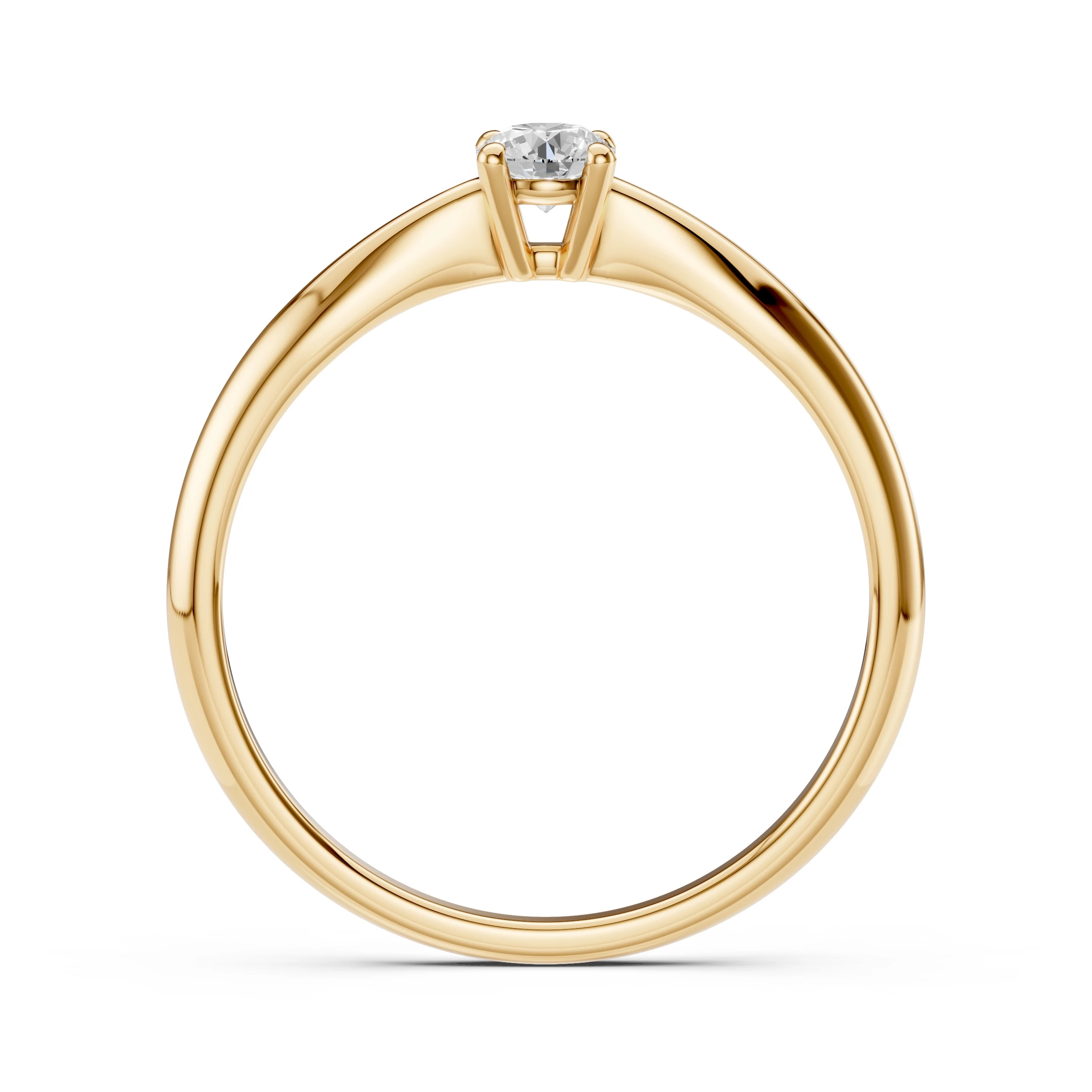 Bague Couronne Illustre Solitaire ronde 0,2 ct · 3,7 mm — vue 5