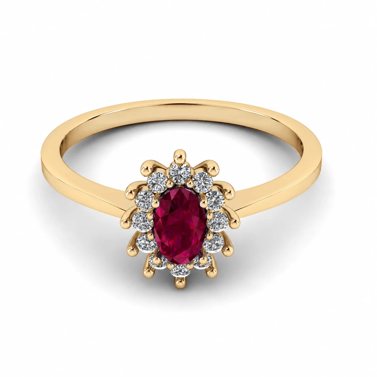 Bague Cœur Éternel Pierre Précieuse ovale 0,26 ct — vue 9