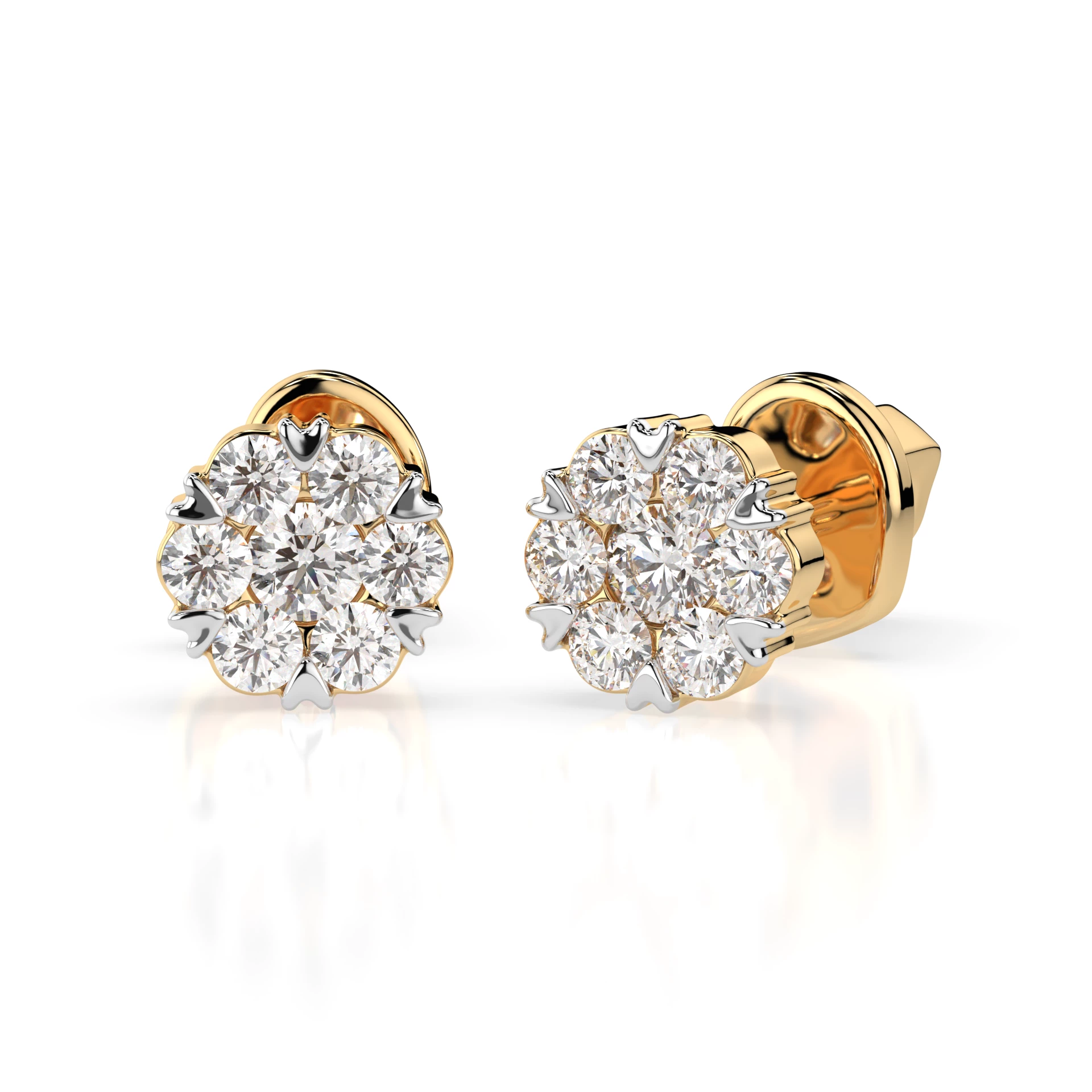 Boucles d'oreilles Mirage Sublime Illusion ronde 0,06 ct — vue 4