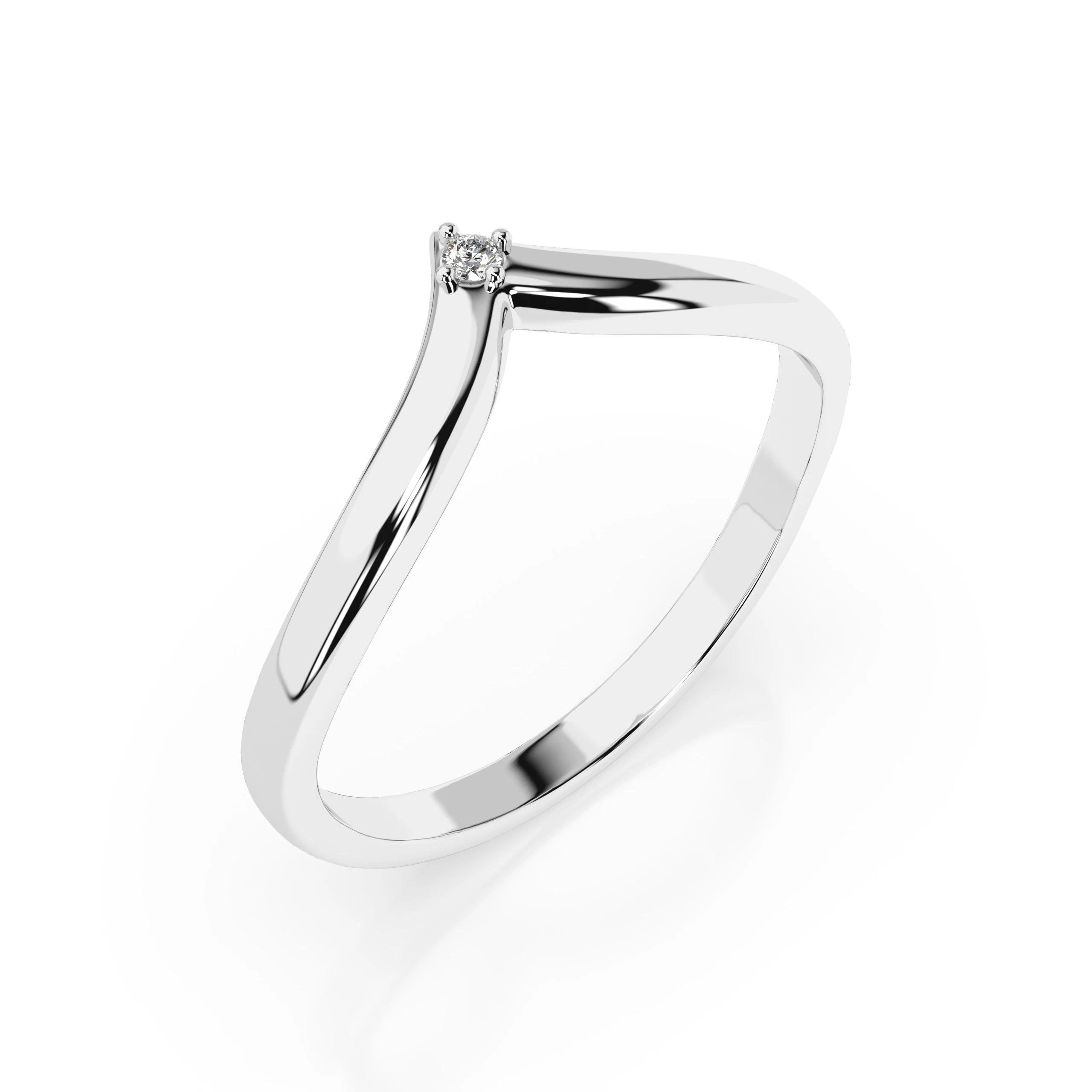 Bague La Majestueuse Minimalisme ronde 0,01 ct — vue 1
