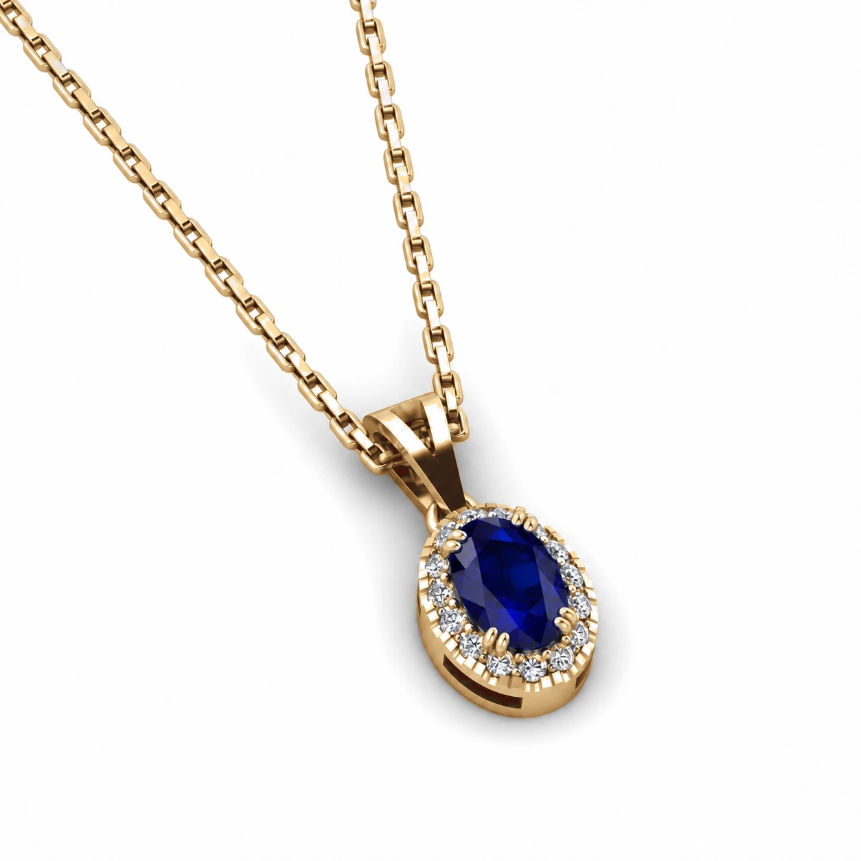 Collier Étoile Dorée Pierre Précieuse ovale 0,56 ct — vue 8