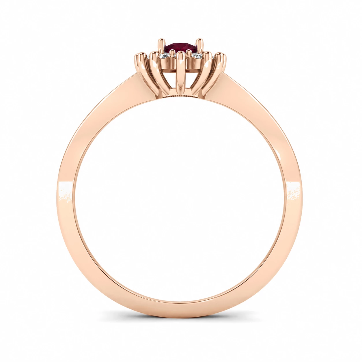Bague Cœur Éternel Pierre Précieuse ovale 0,26 ct — vue 1