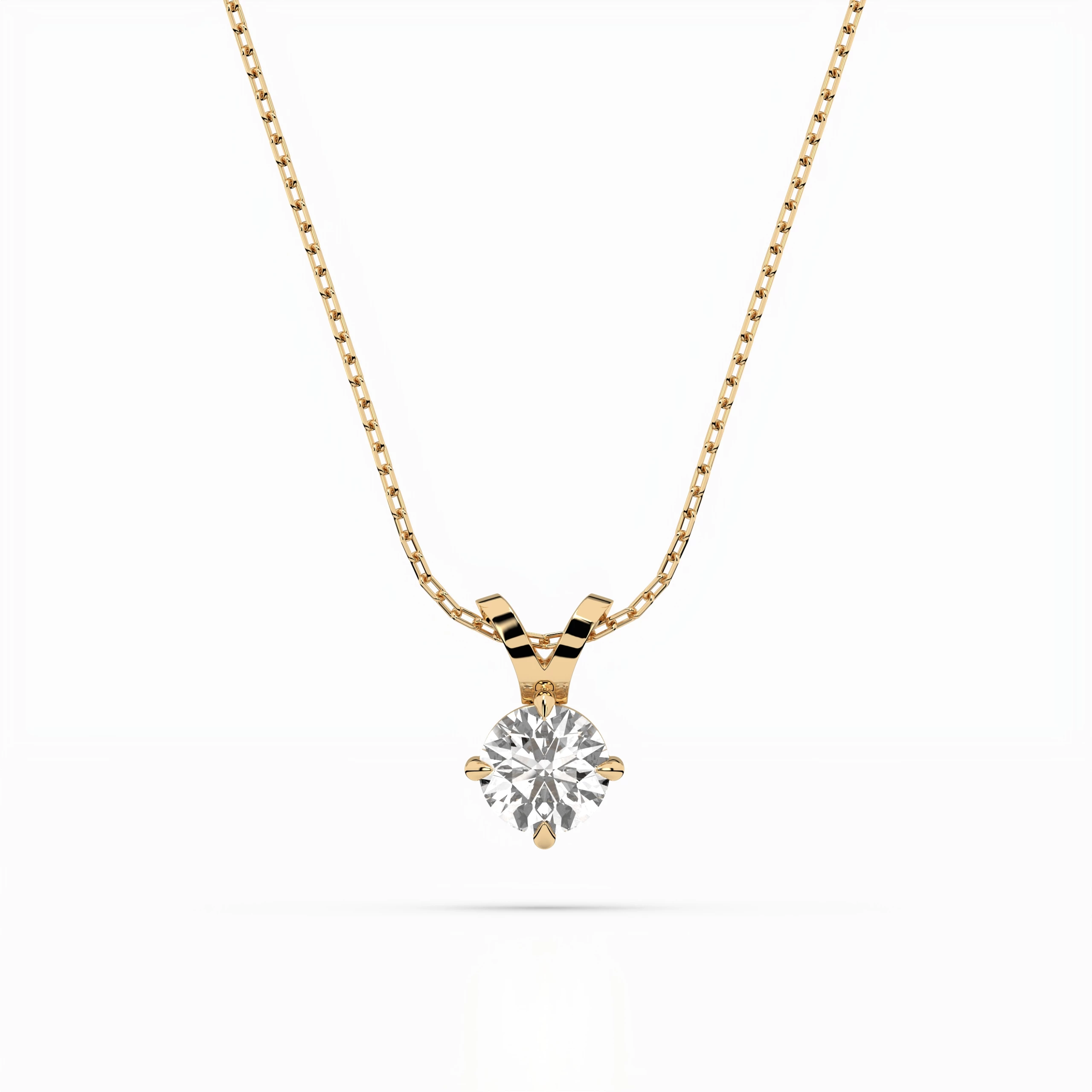 Collier Éclipse Étoilée Solitaire ronde 0,3 ct · 4,2 mm — vue 4