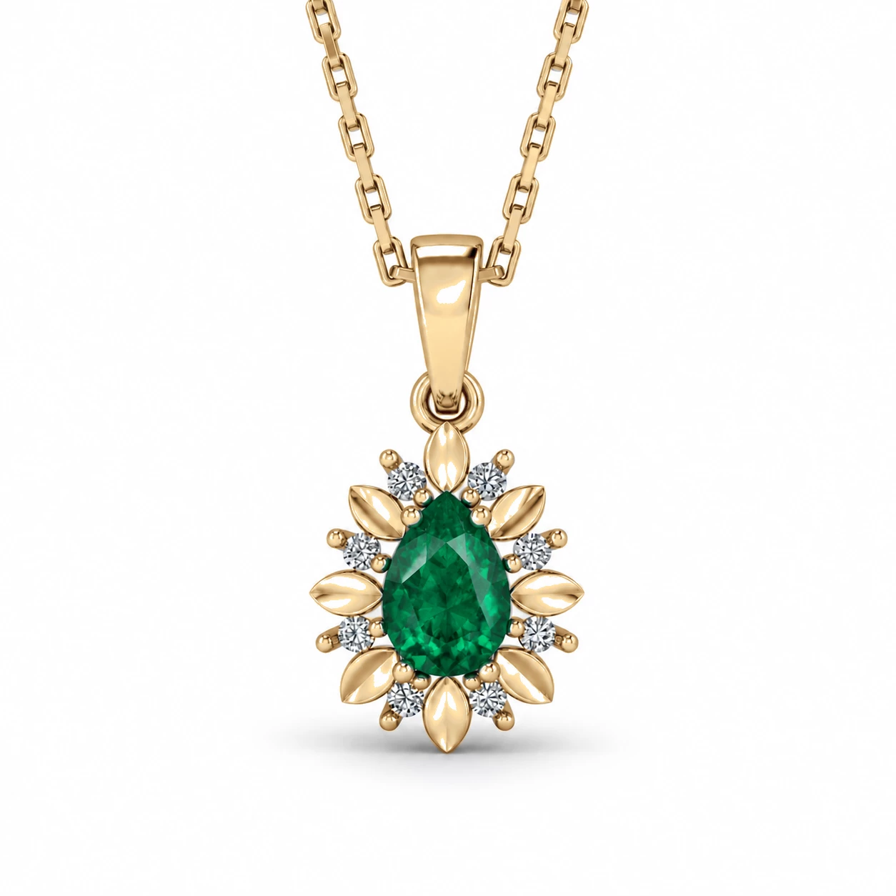 Collier Grandeur Magnifique Pierre Précieuse poire 0,33 ct — vue 7