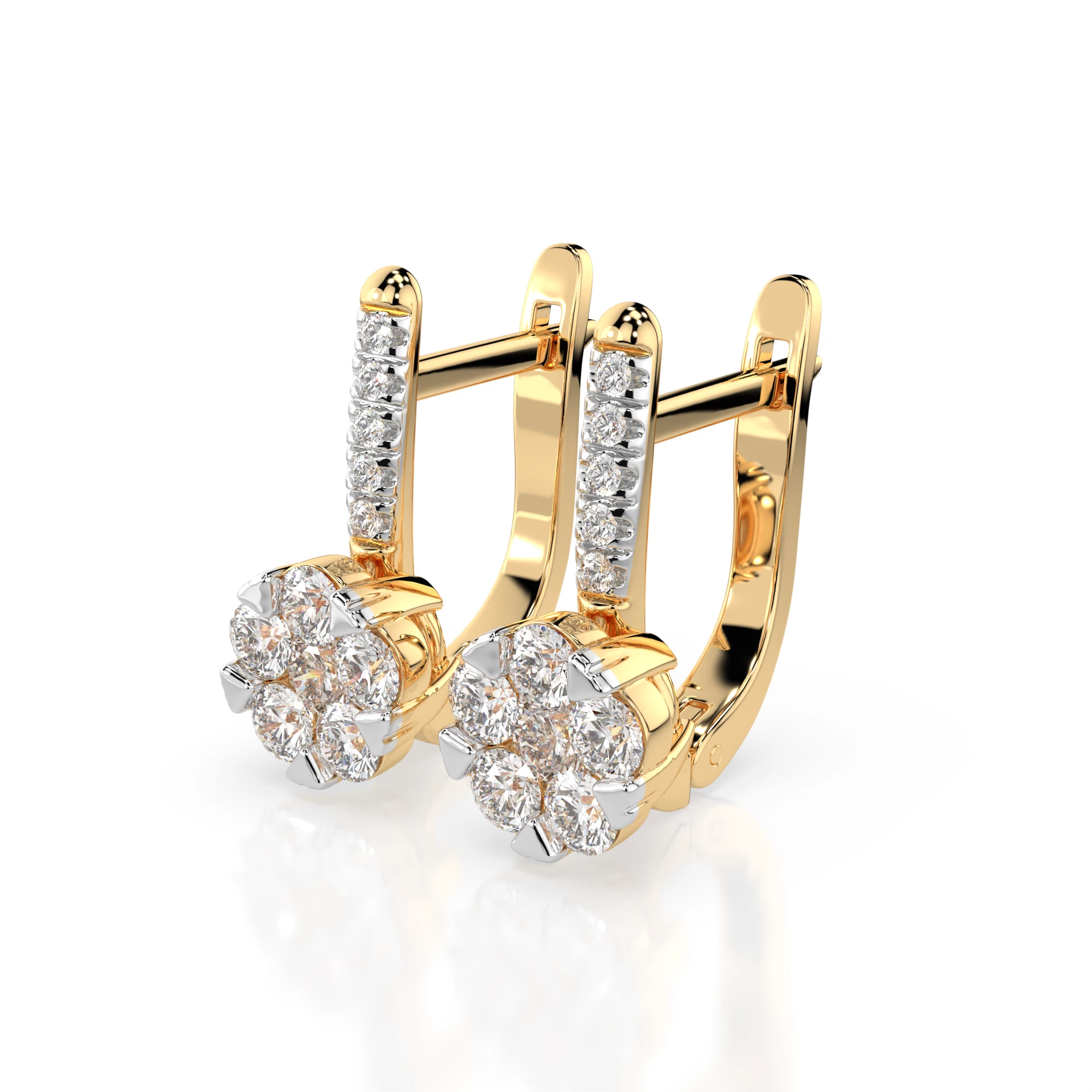 Boucles d'oreilles Éclipse Divine Illusion ronde 0,2 ct — vue 5