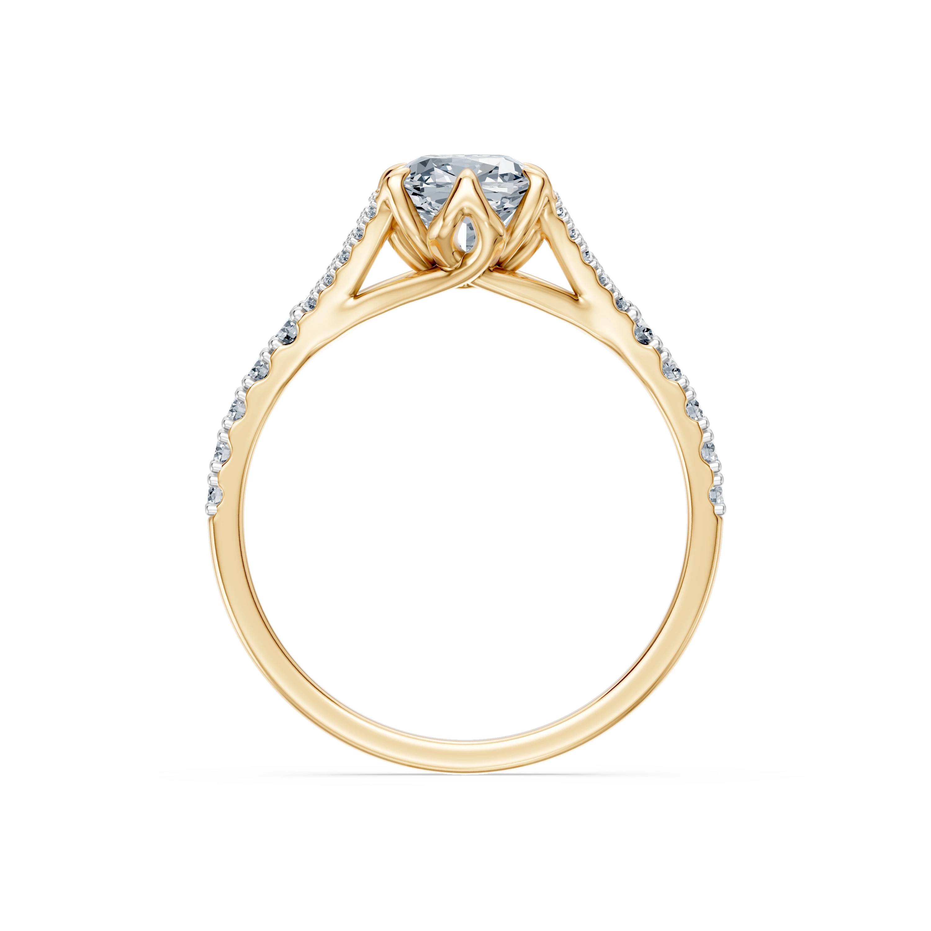 Bague Flamme Délicate Solitaire Éternité coussin 1,5 ct · 1,5 mm — vue 5