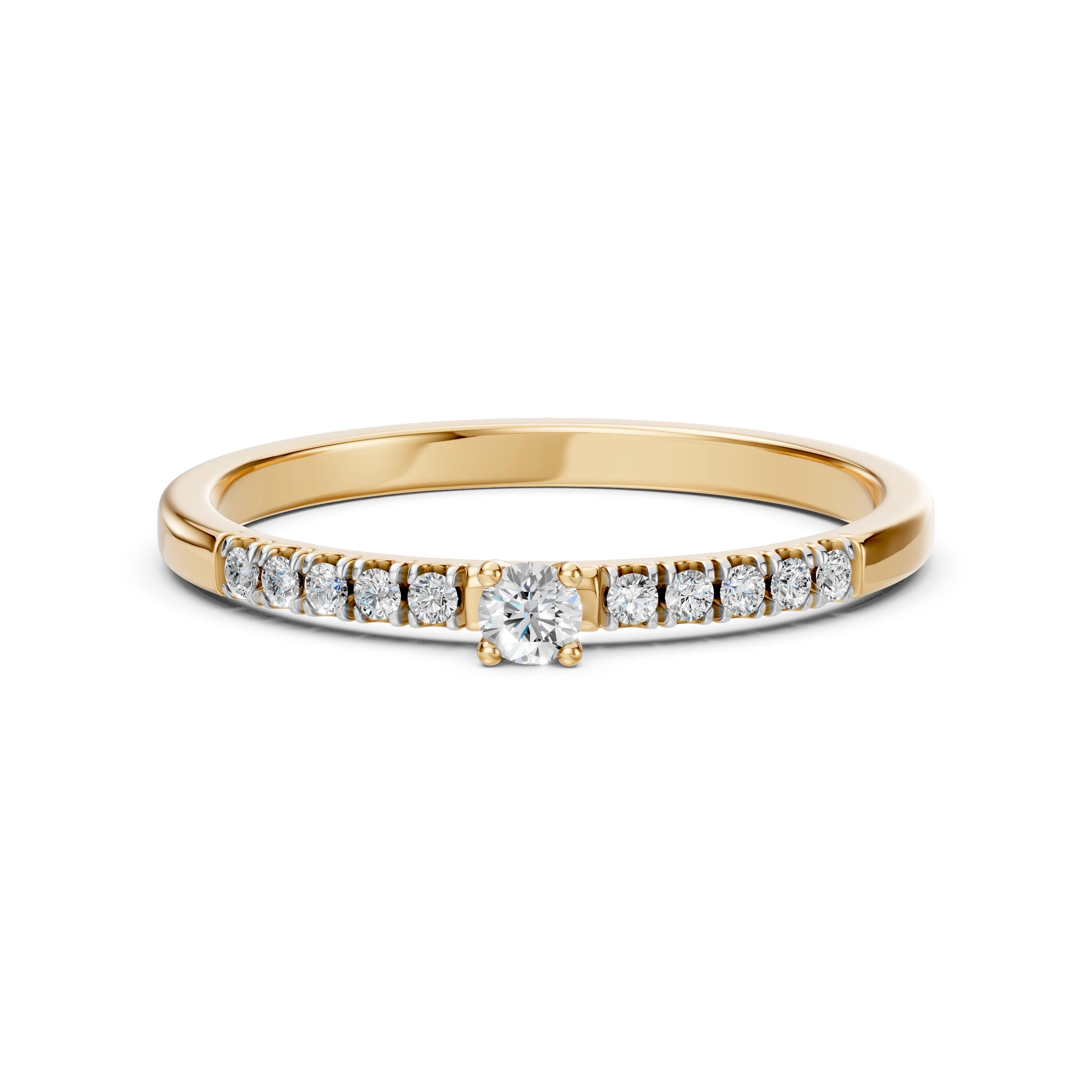 Bague Caresse Sacrée Solitaire Éternité ronde 0,07 ct · 2,6 mm — vue 6