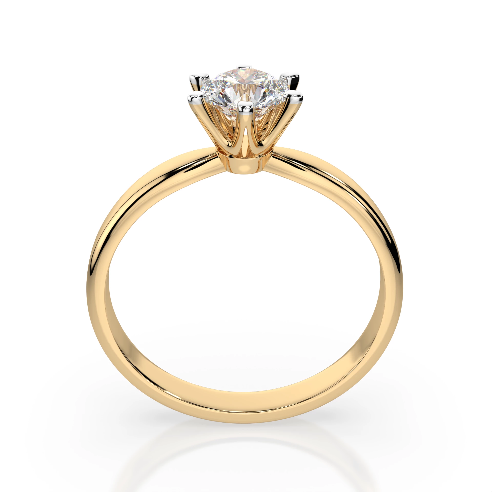 Bague Reine Rayonnante Solitaire ronde 0,5 ct · 5,1 mm — vue 5
