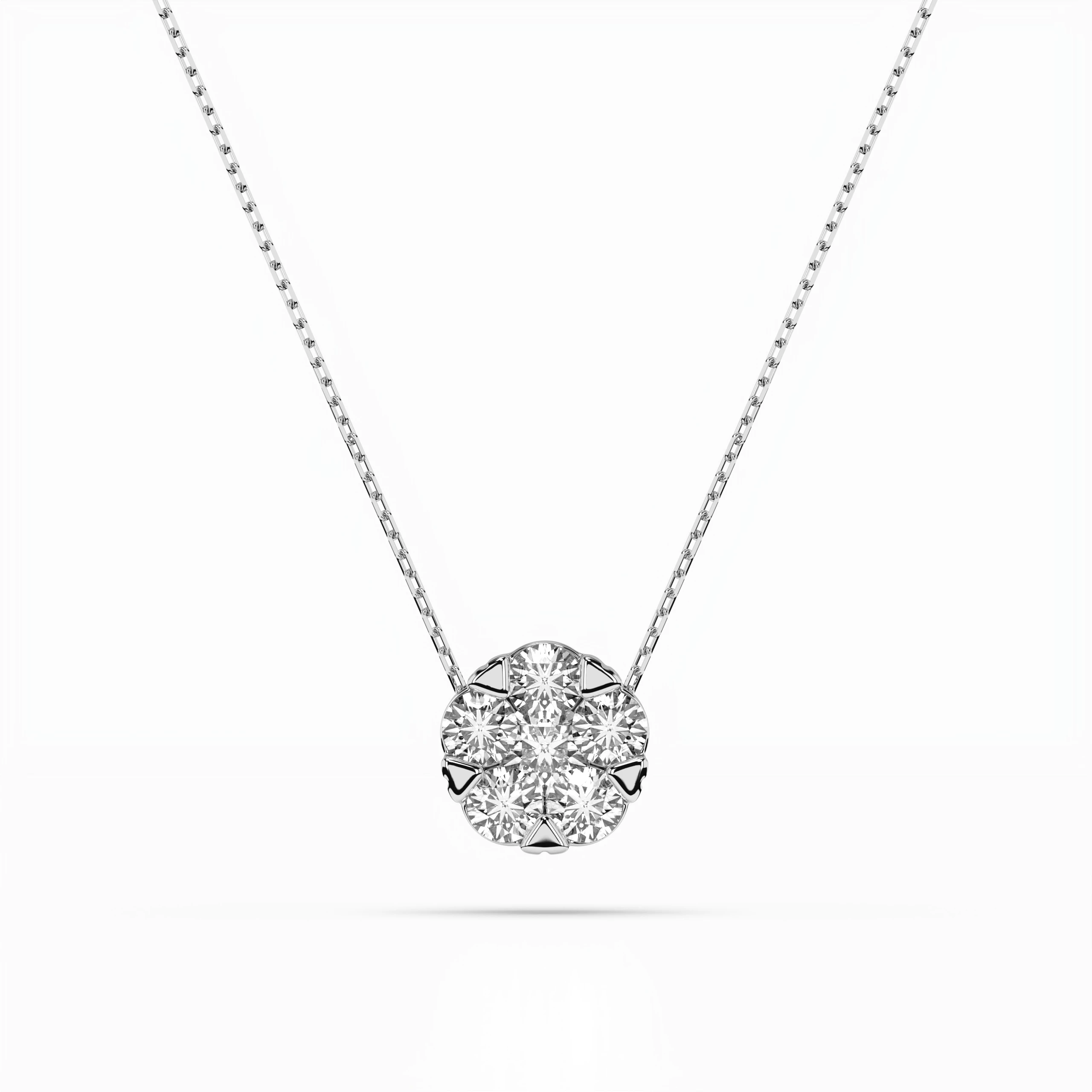 Collier Zénith Lumineux Illusion ronde 0,15 ct — vue 1