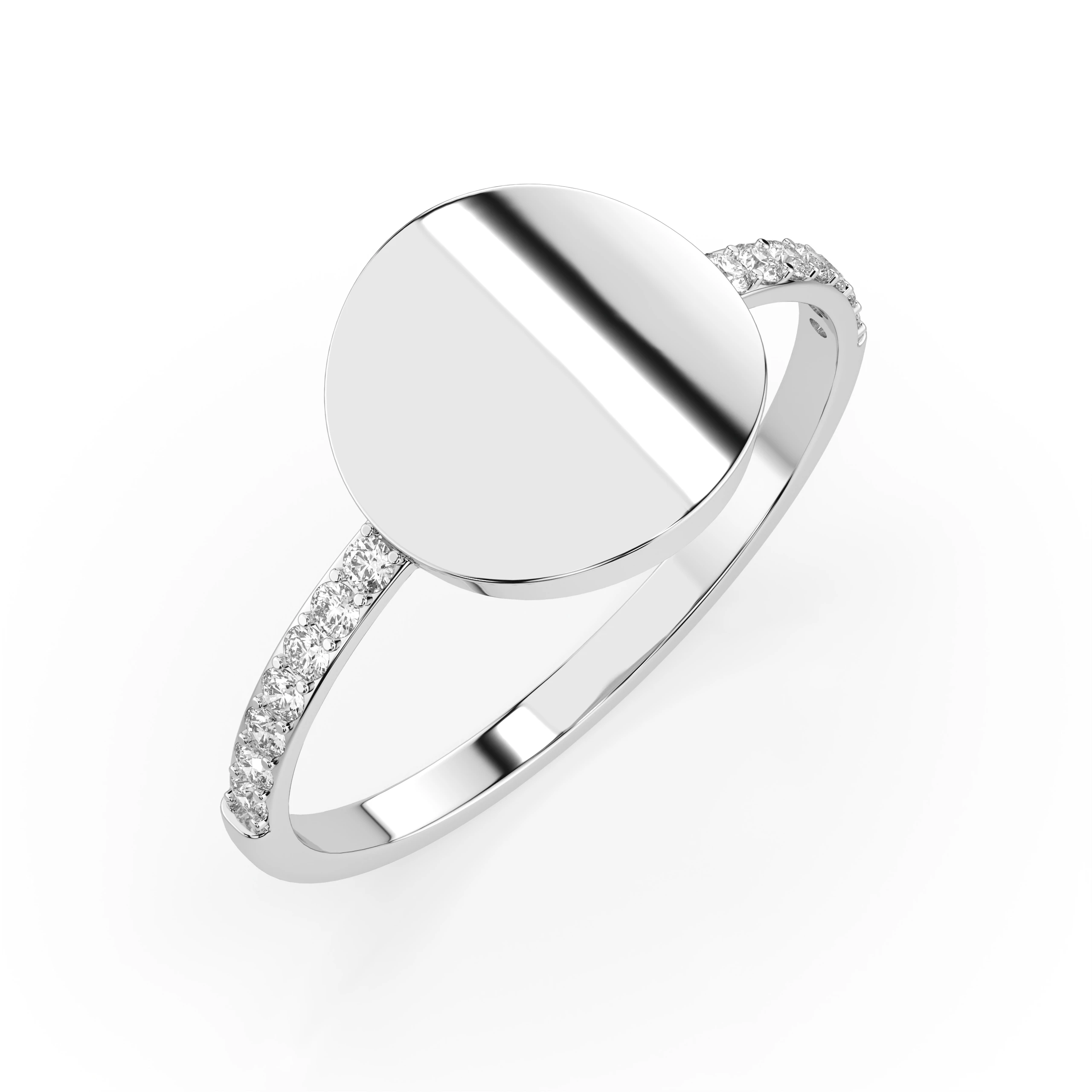 Bague Velours Noir Minimalisme ronde 0,14 ct — vue 1