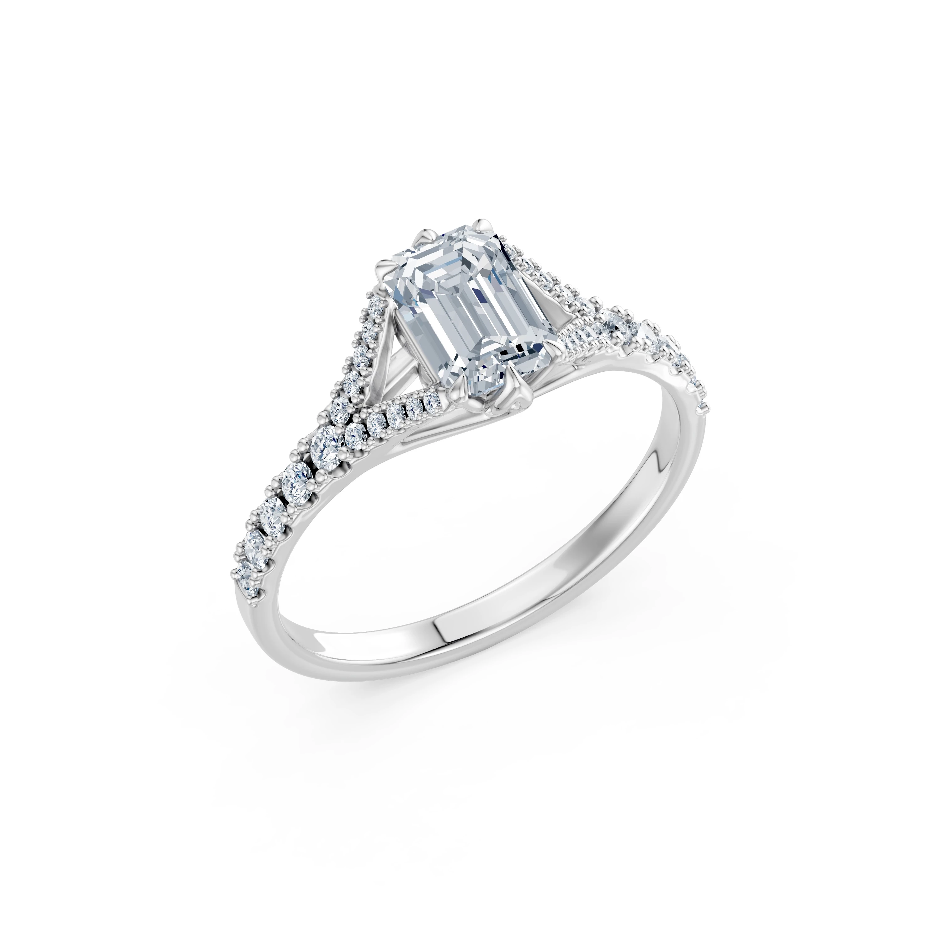 Bague Douceur Lumineuse Solitaire Éternité émeraude 1 ct — vue 1