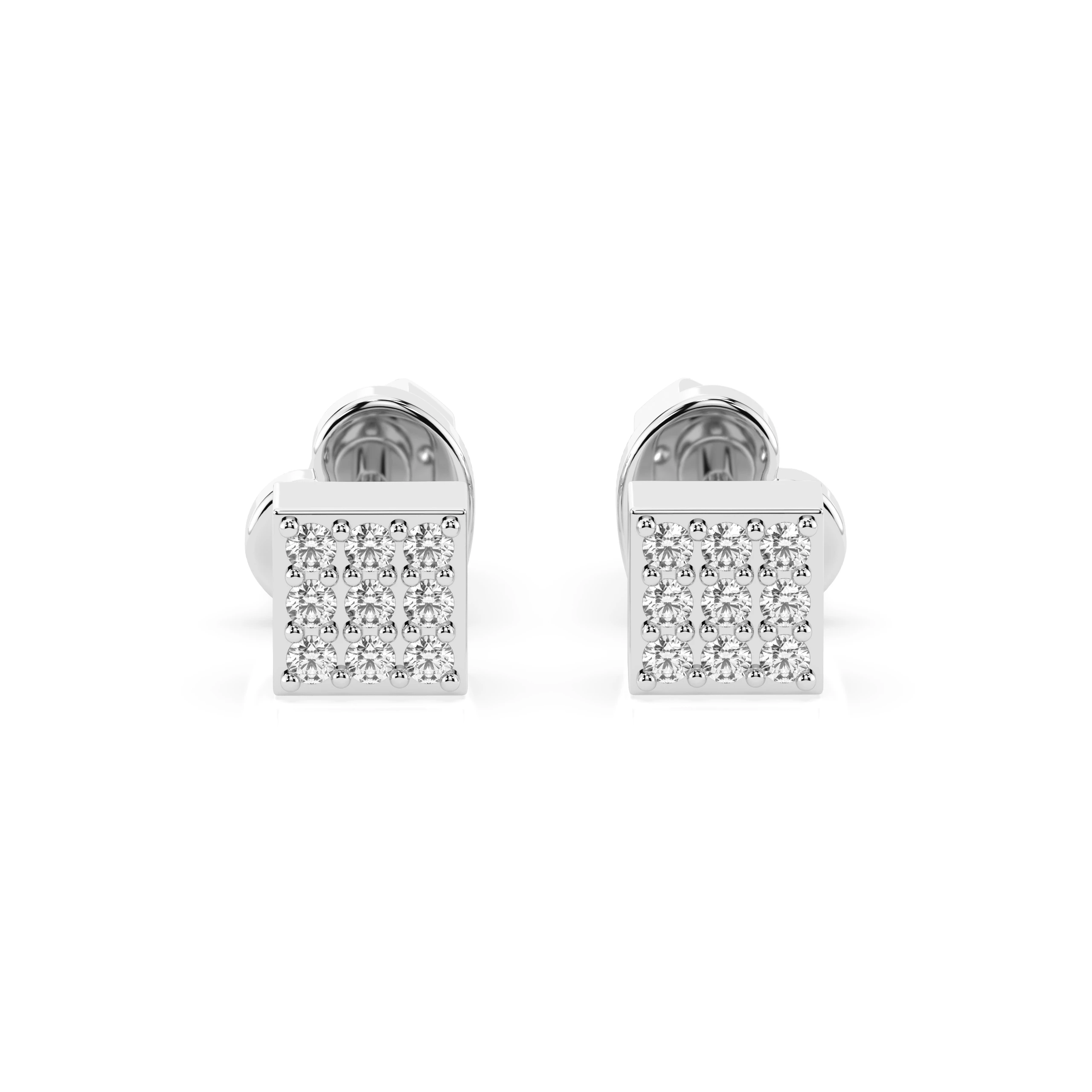 Boucles d'oreilles Astre Mystérieux Illusion ronde 0,11 ct — vue 1