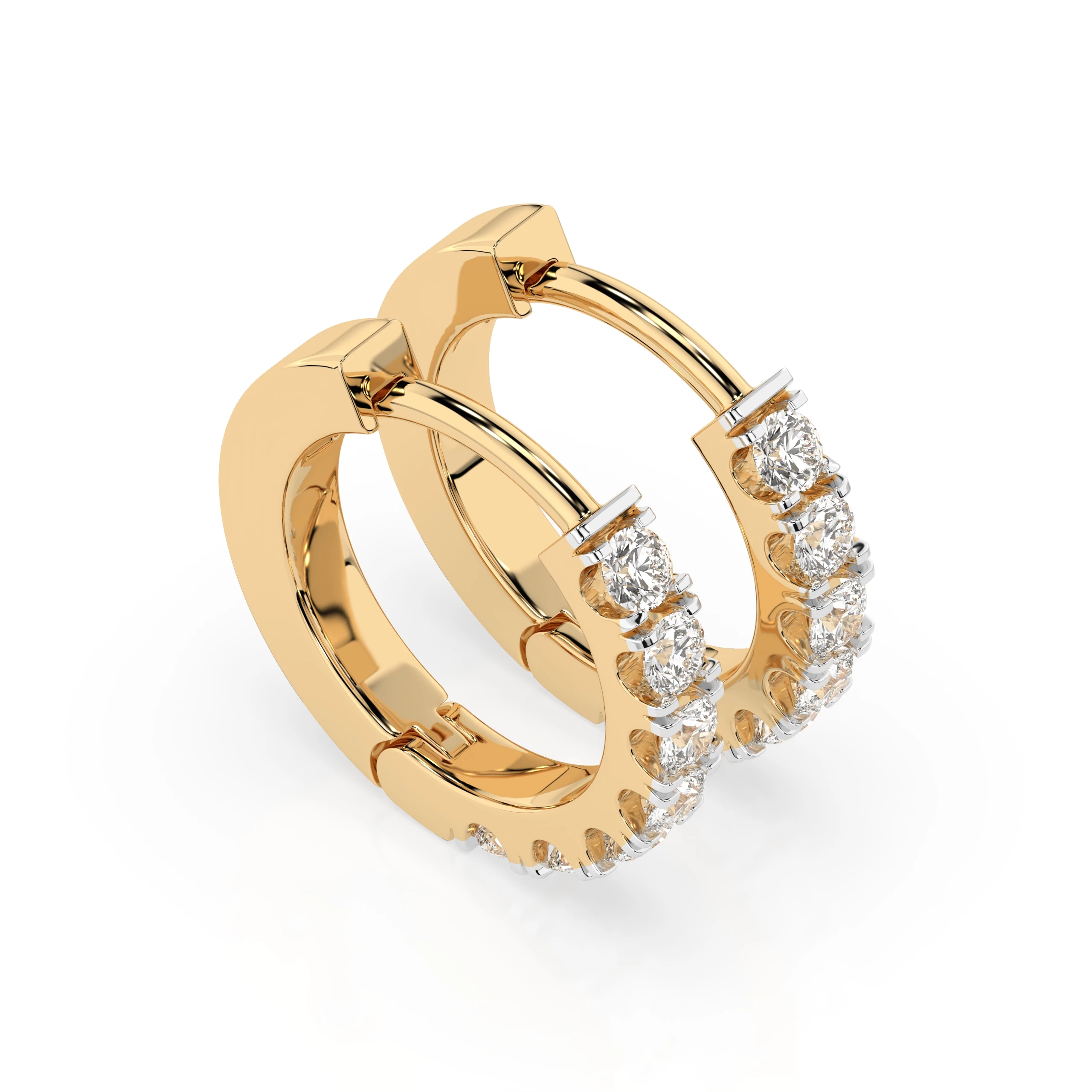Boucles d'oreilles Tendresse Éblouissante Éternité ronde 0,42 ct — vue 5