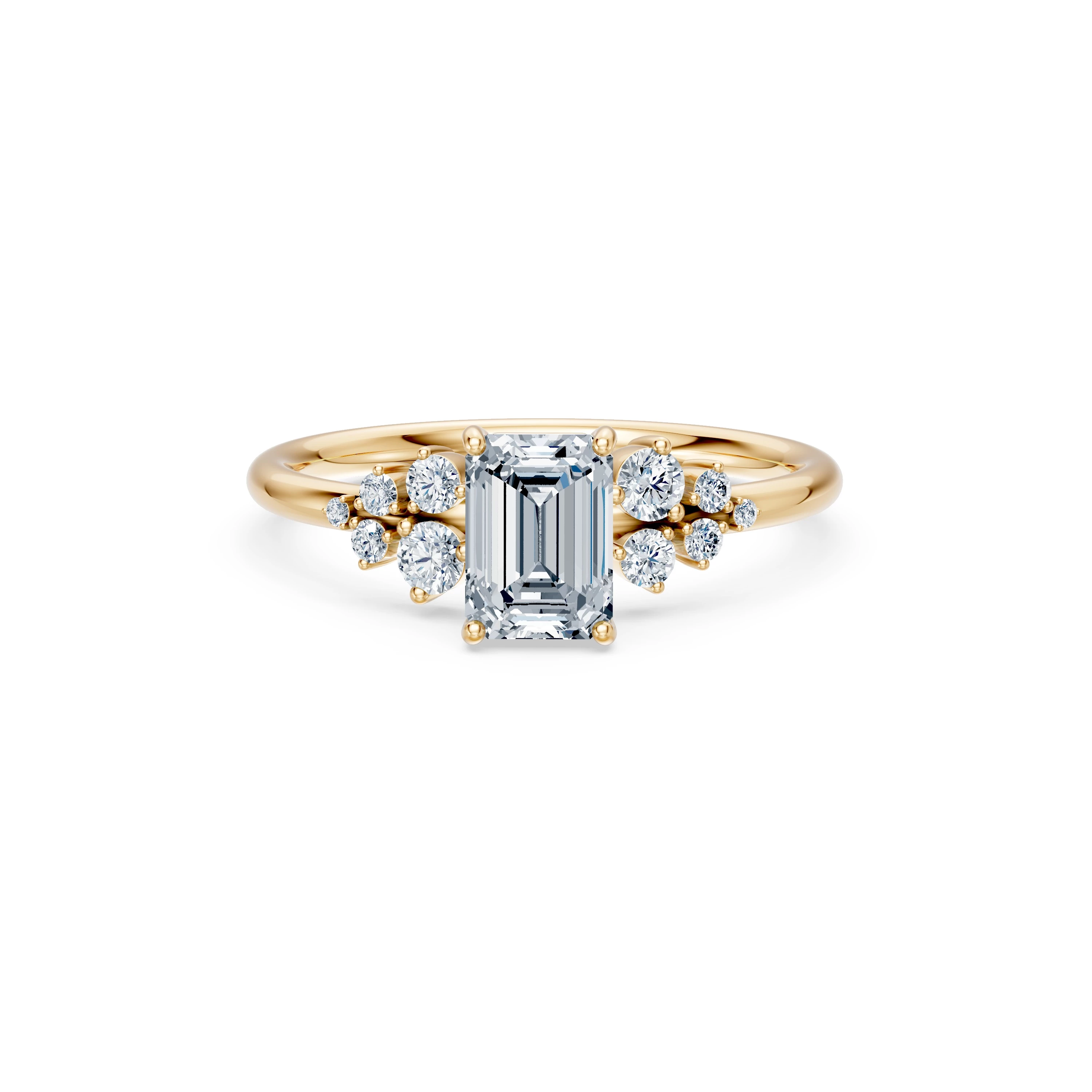 Bague Bonheur Sacré Solitaire Éternité émeraude 1 ct — vue 6